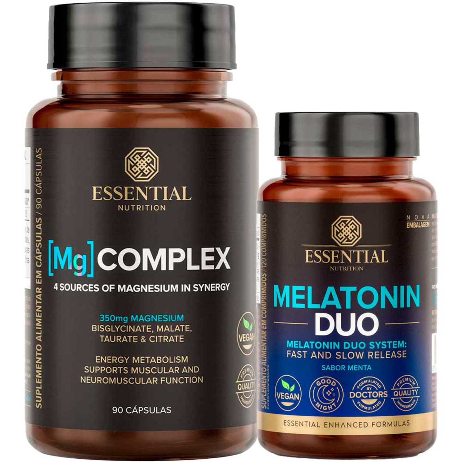 Kit Essential Nutrition [Mg] Complex Melatonin Duo (2 Produtos)