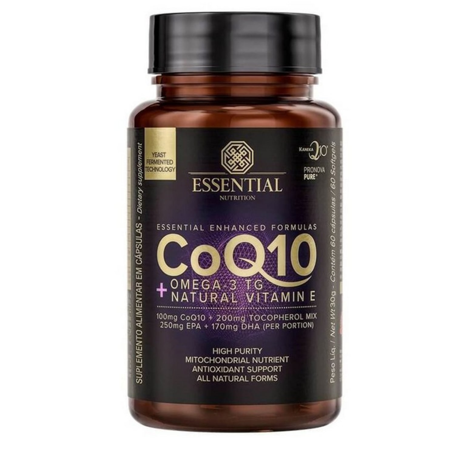 Essential Nutrition Coenzima COQ10 + Omega 3 TG - Suplemento Alimentar (60 Cápsulas)
