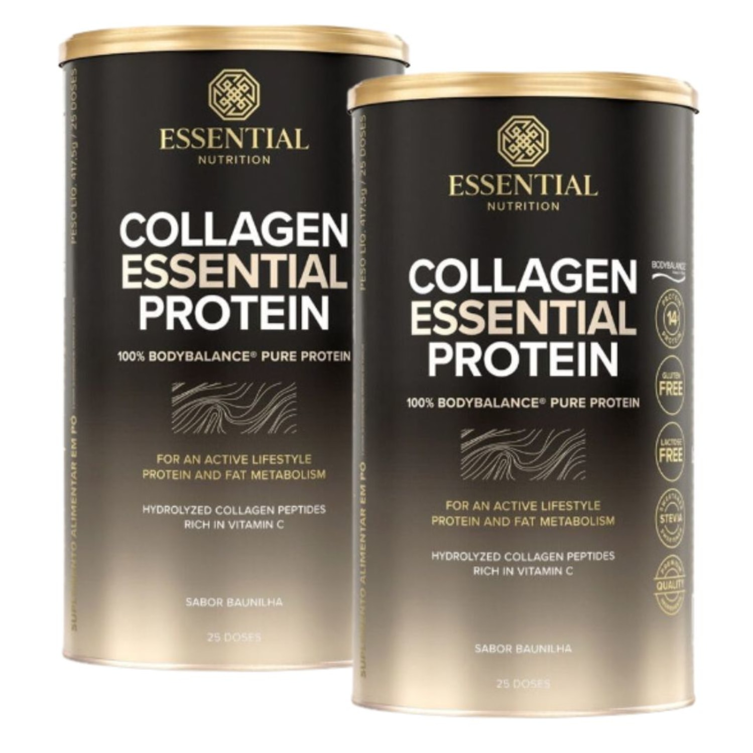 Kit Essential Nutrition Collagen Essential Protein Baunilha Duo (2 Unidades)