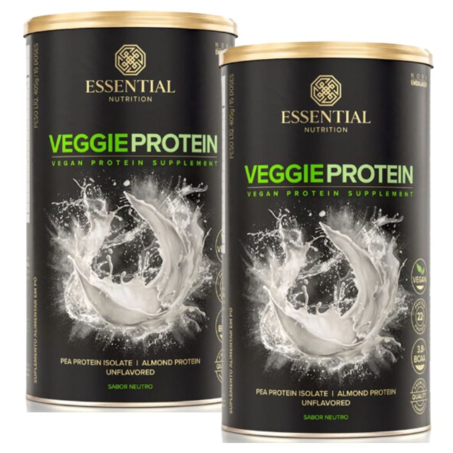 Kit Essential Nutrition Veggie Protein Neutro Duo (2 Unidades)