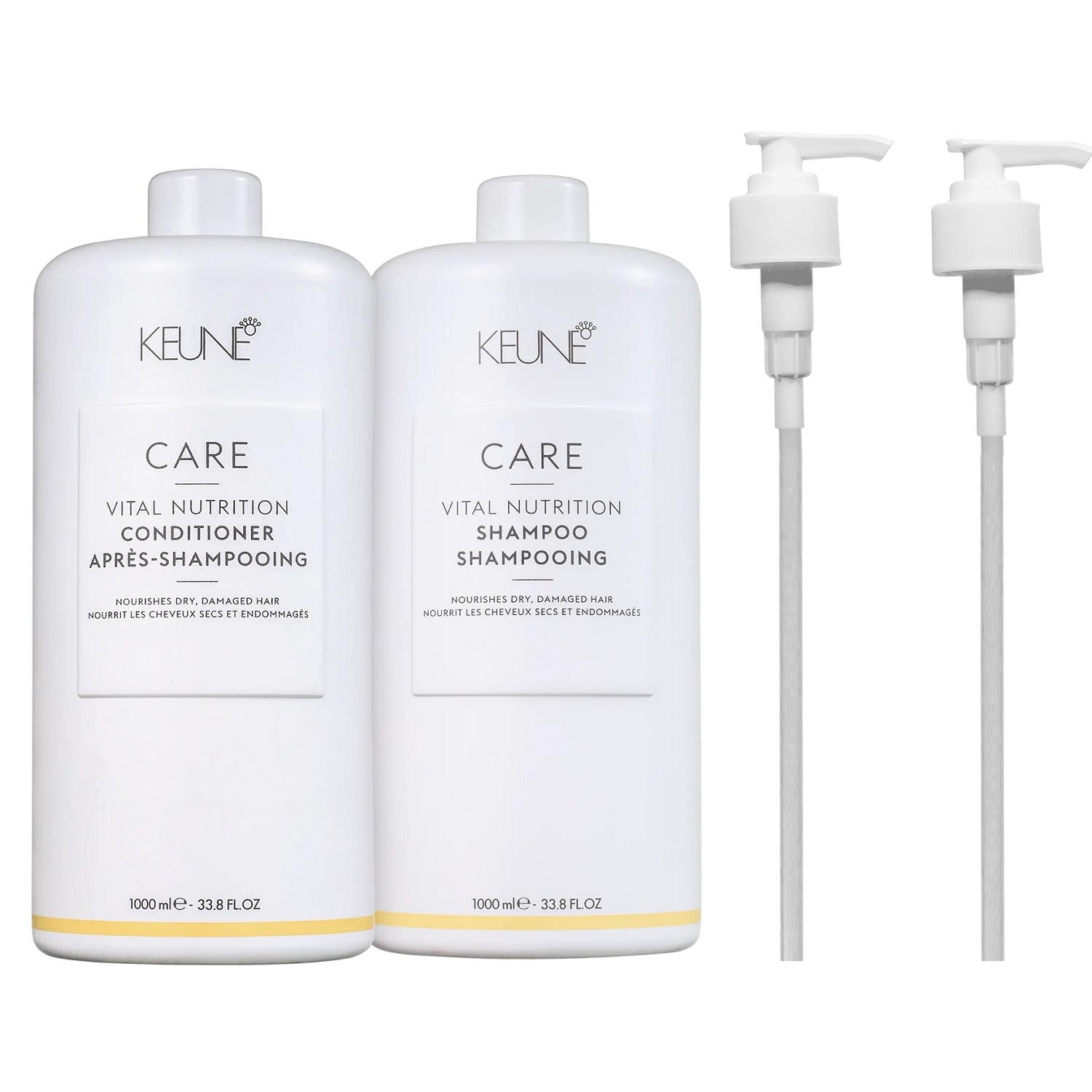 Kit Keune Care Vital Nutrition Duo Salon Treat + Pump (4 Produtos)