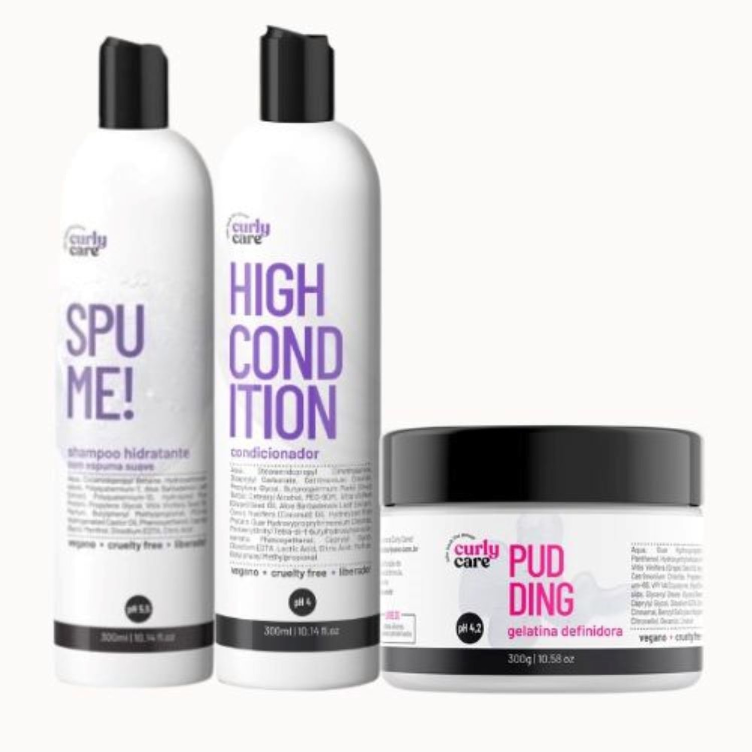Kit Spume, High Condition e Pudding Curly Care