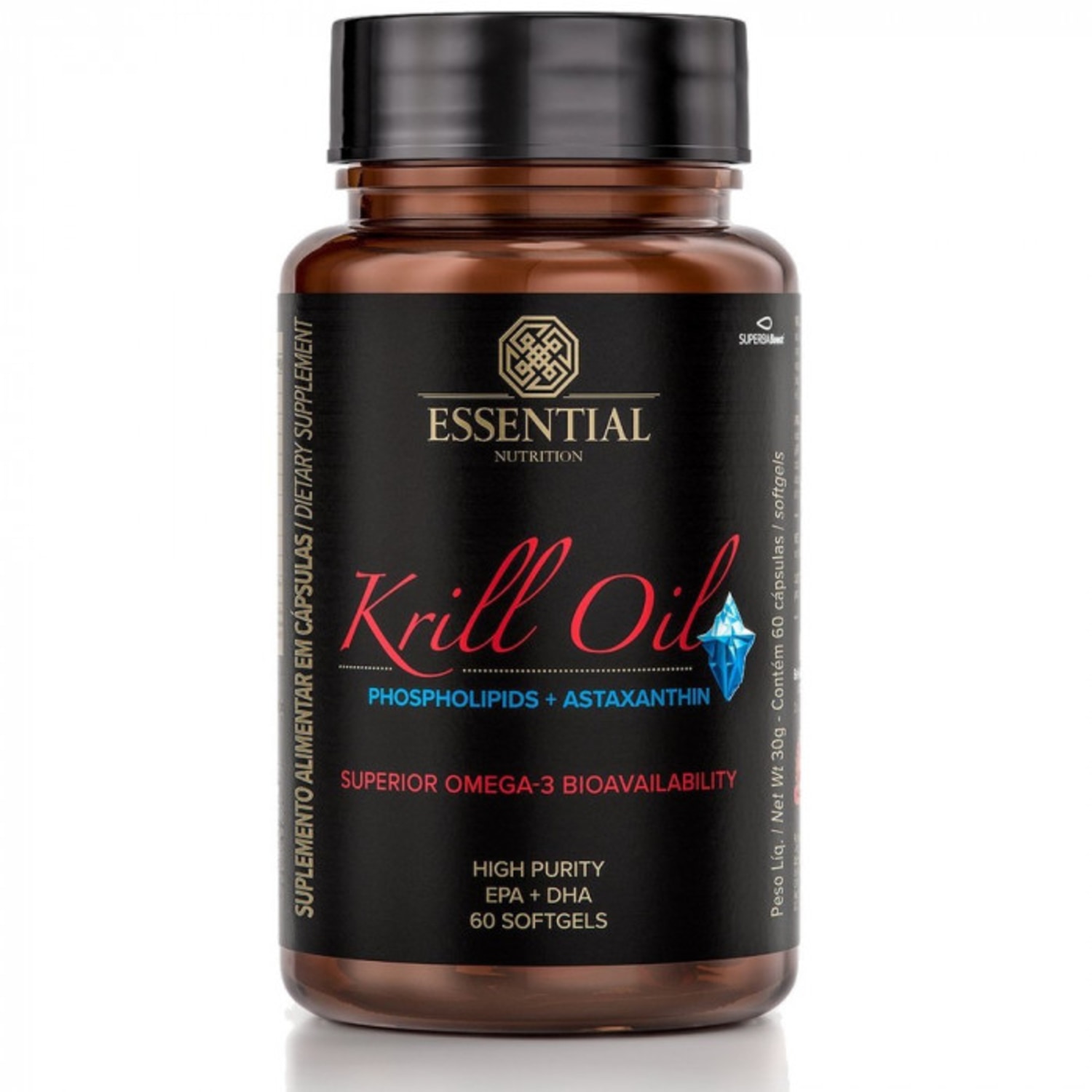 Essential Nutrition Krill Oil - Suplemento Alimentar (60 Cápsulas)