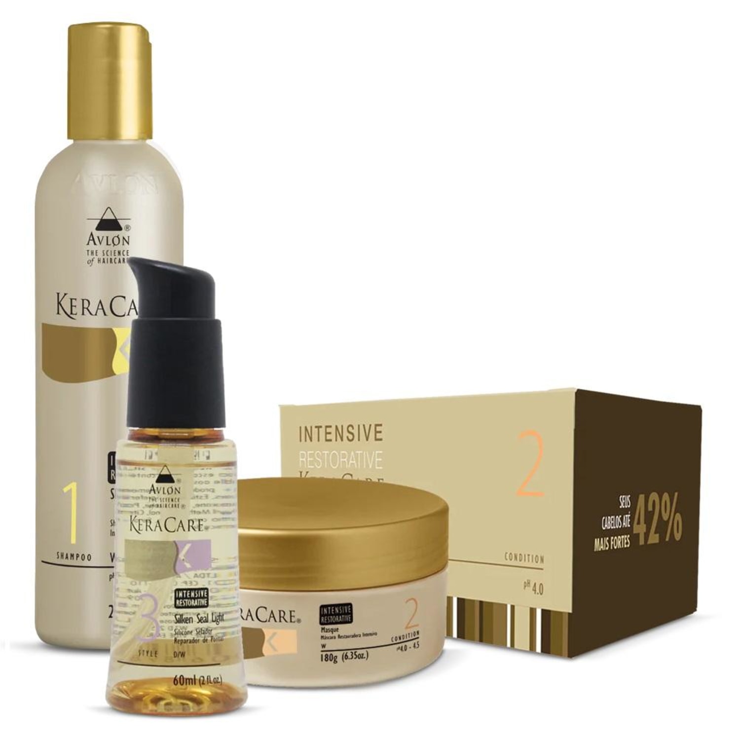 Kit Avlon KeraCare Intensive Restorative Treatment (3 Produtos)