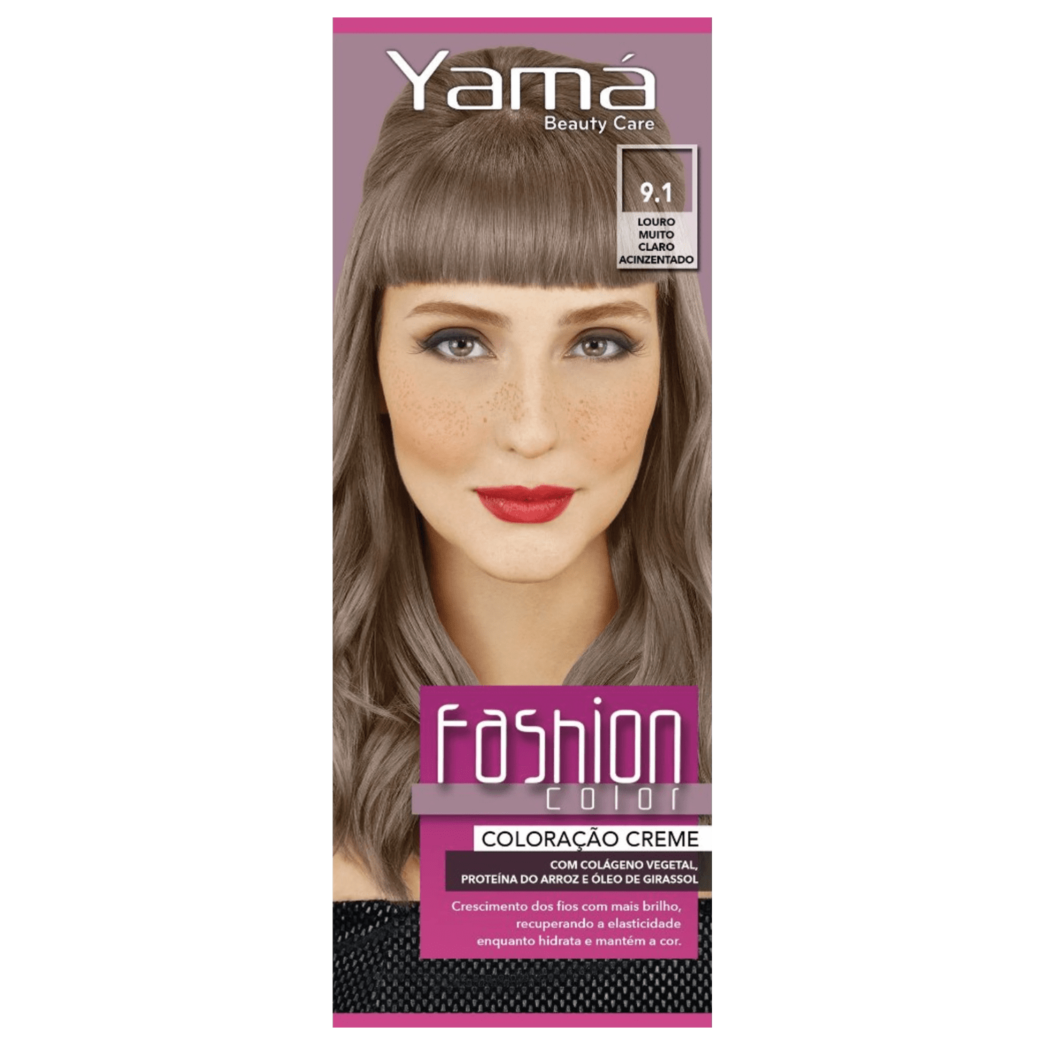 Yamá Beauty Care Fashion Color 9.1 Louro Muito Claro Acizentado - Coloração 60g