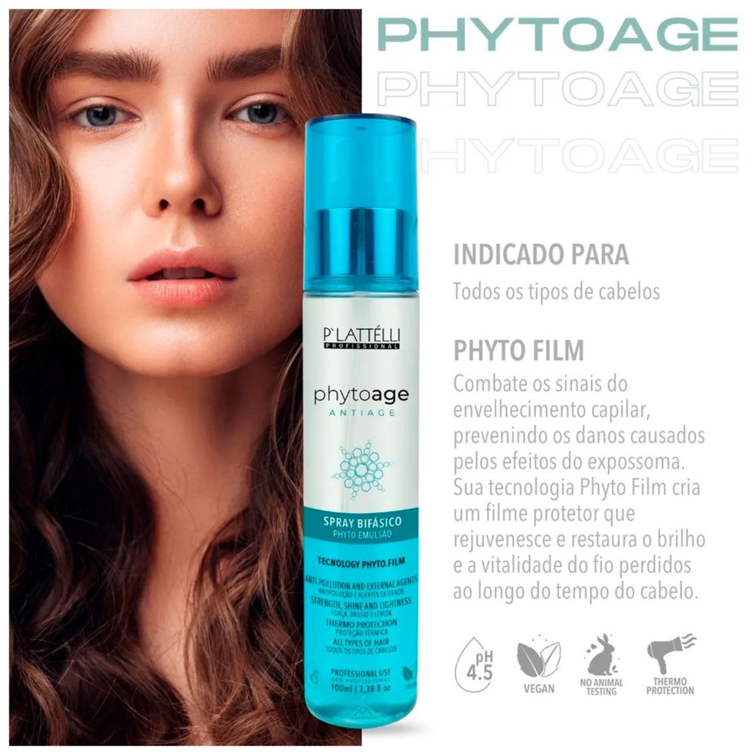 Spray Bifasico Plattélli Phyto Emulsão 100ml