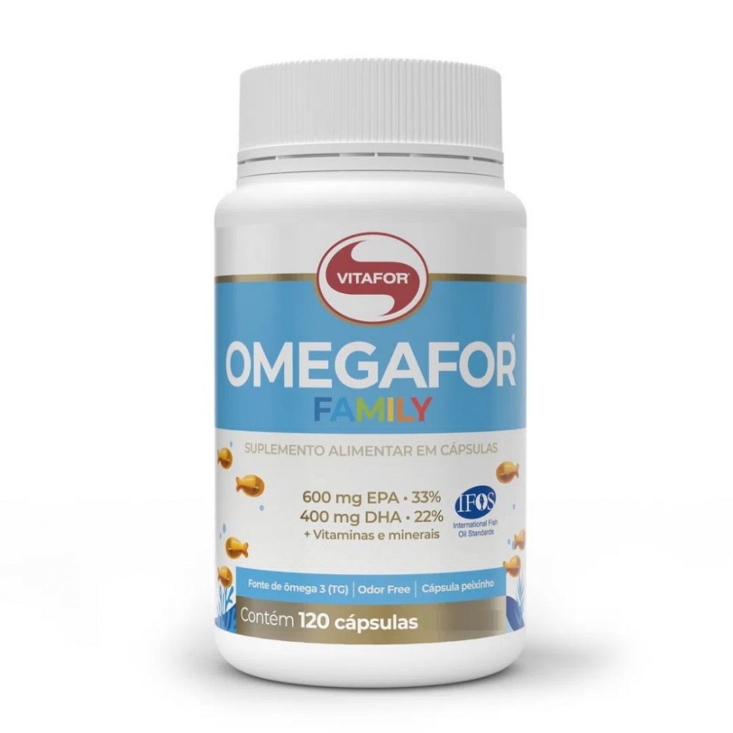 Vitafor Omegafor Family - Suplemento Vitamínico (120 Cápsulas)