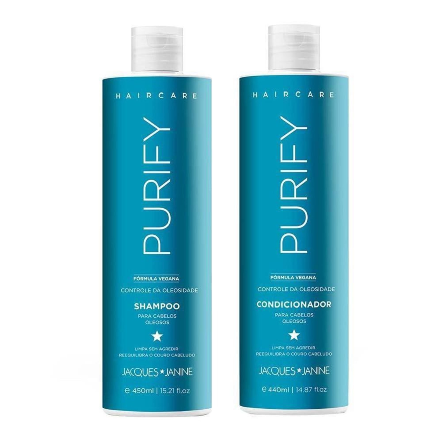 Kit Shampoo e Condicionador Jacques Janine Hair Care Linha:Purify