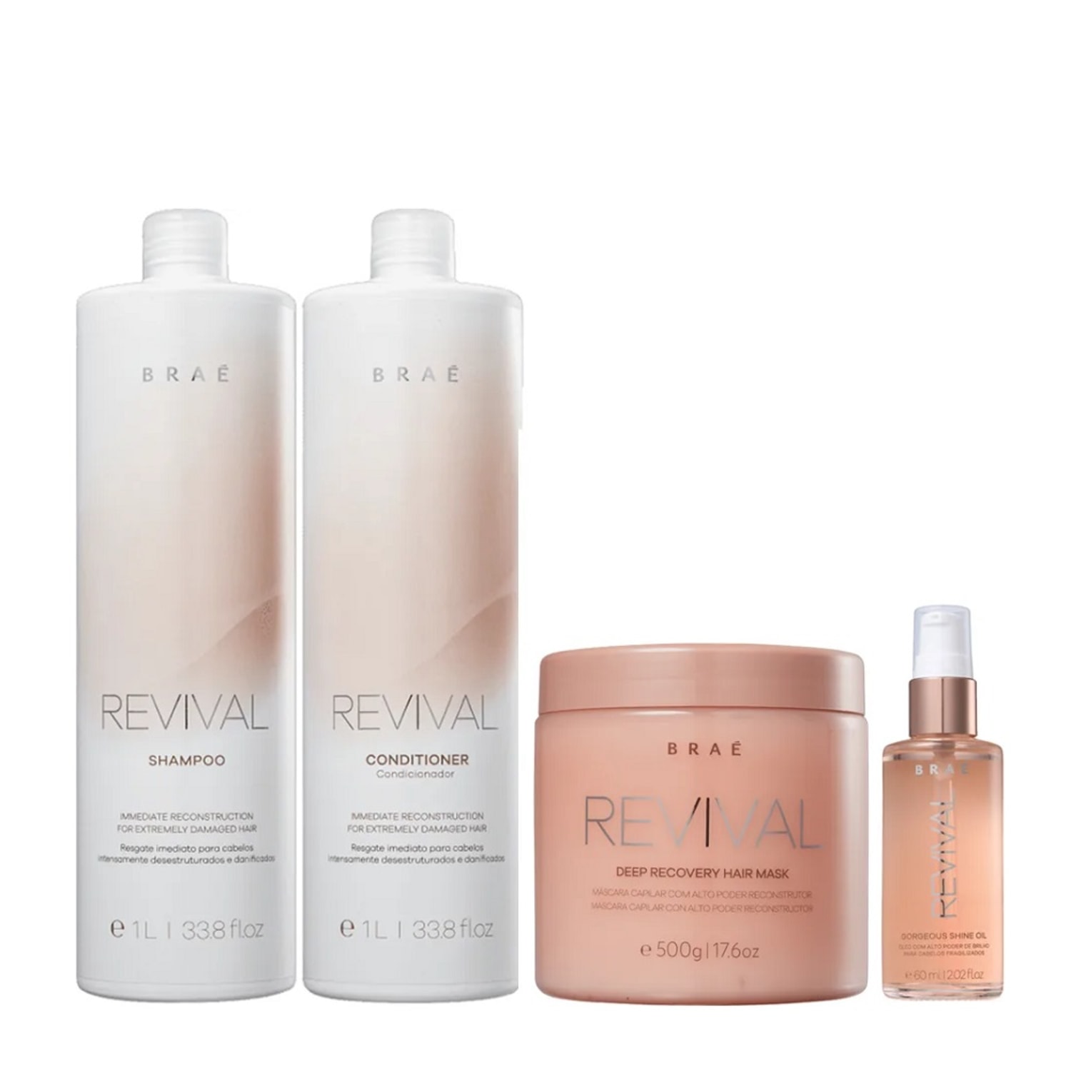 Kit Braé Revival Gorgeous Shine Salon (4 Produtos)
