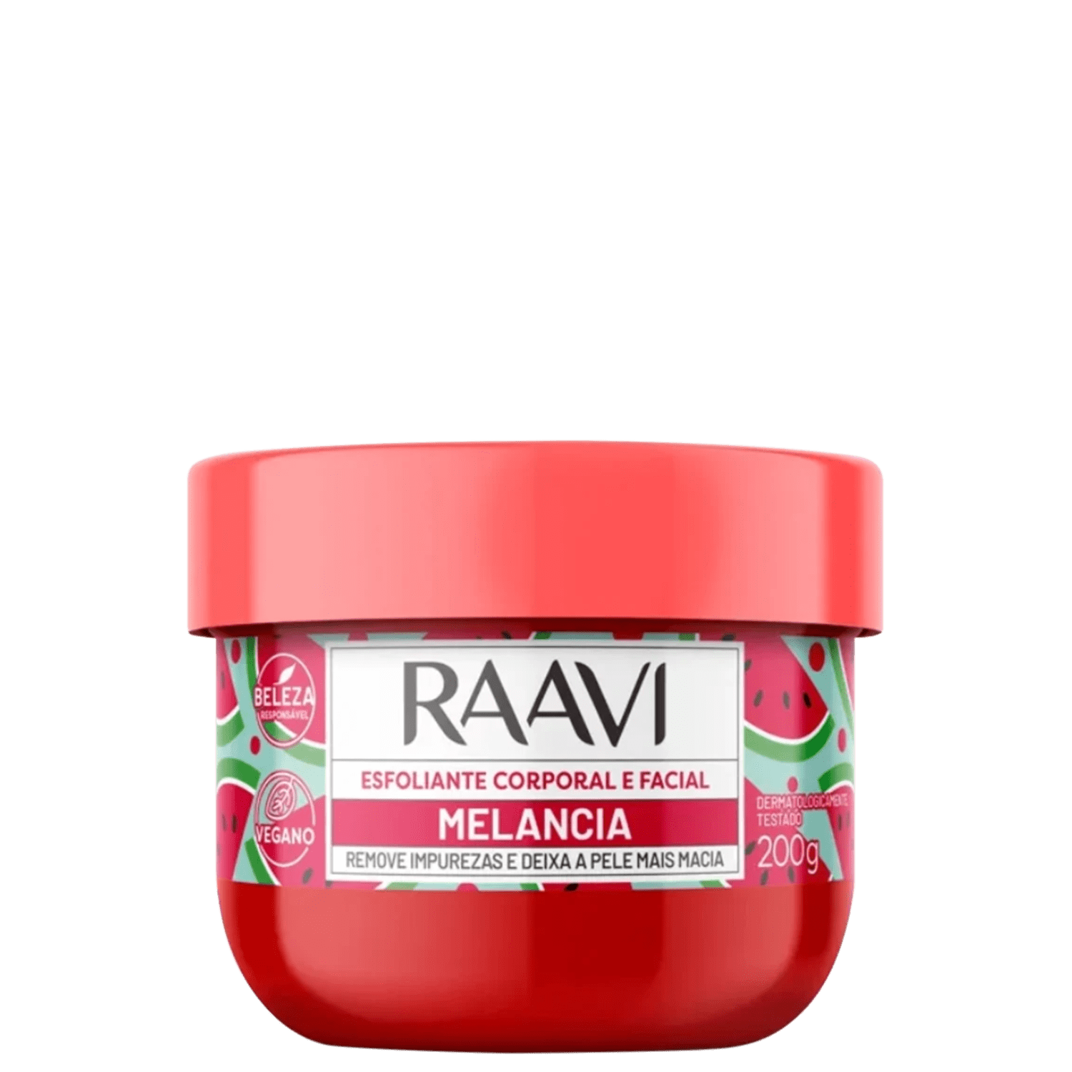 Creme Esfoliante Facial e Corporal Melancia Raavi - 200g