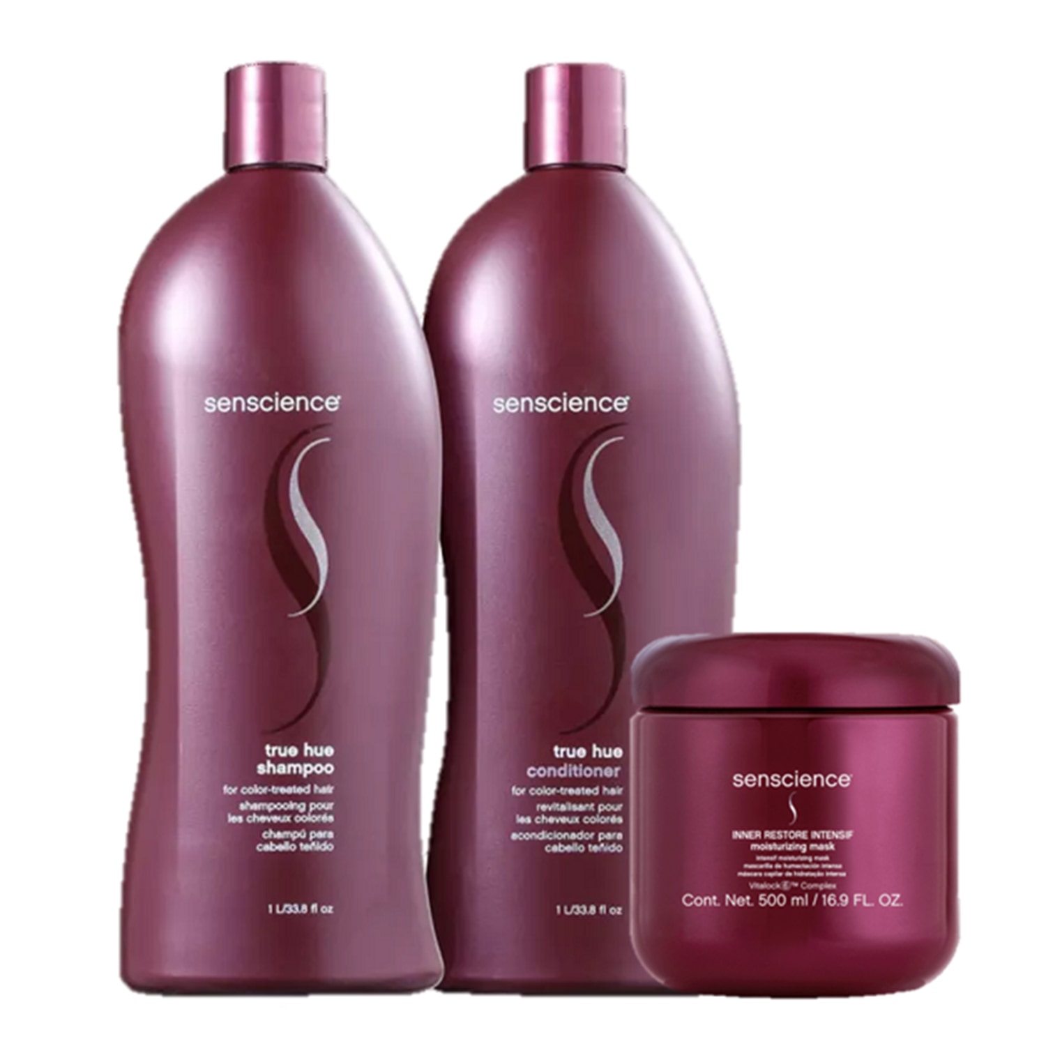 Kit Senscience True Hue Salon + Inner Restore Intensif Moisturizing Mask Trio (3 Produtos)