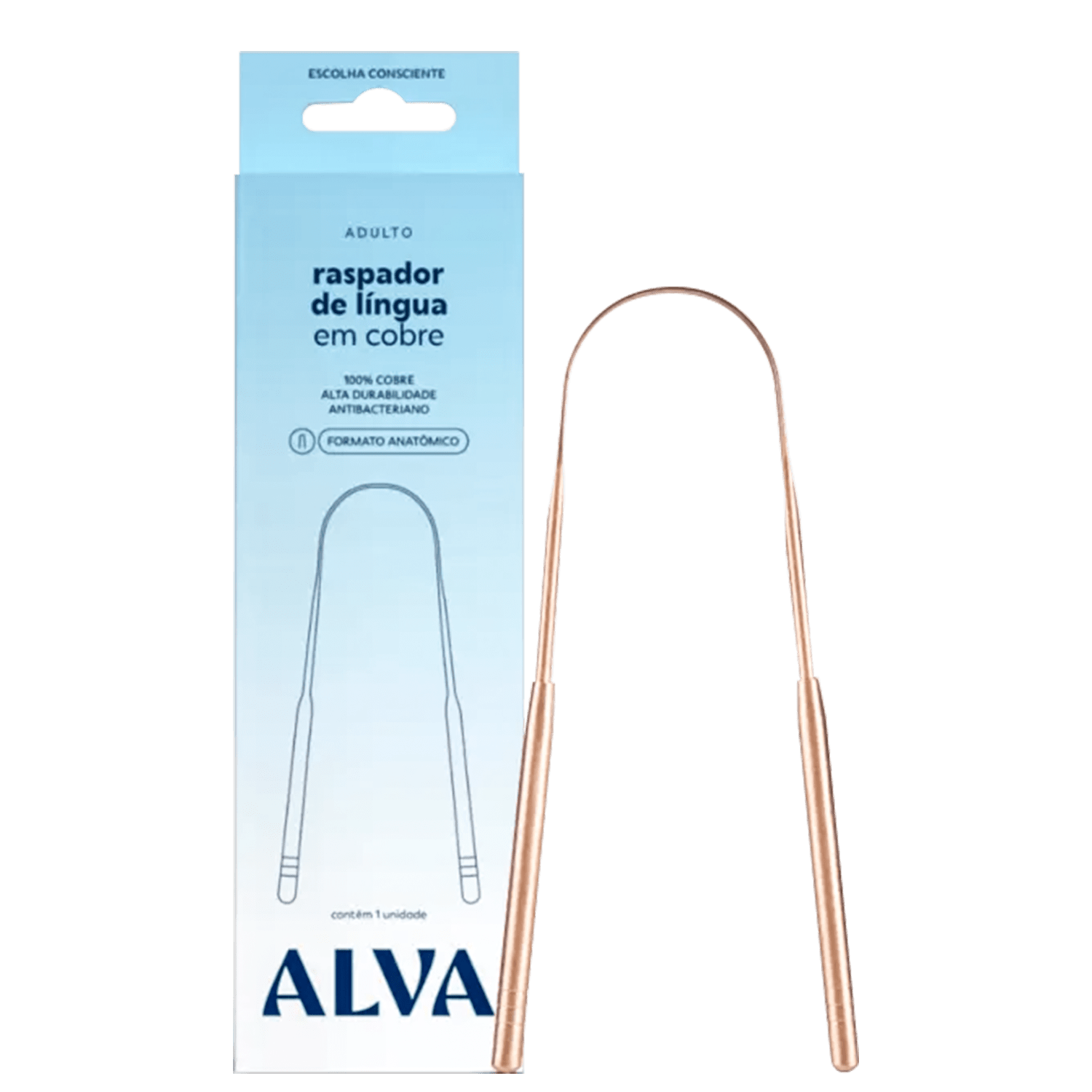 Alva - Raspador de Língua de Cobre