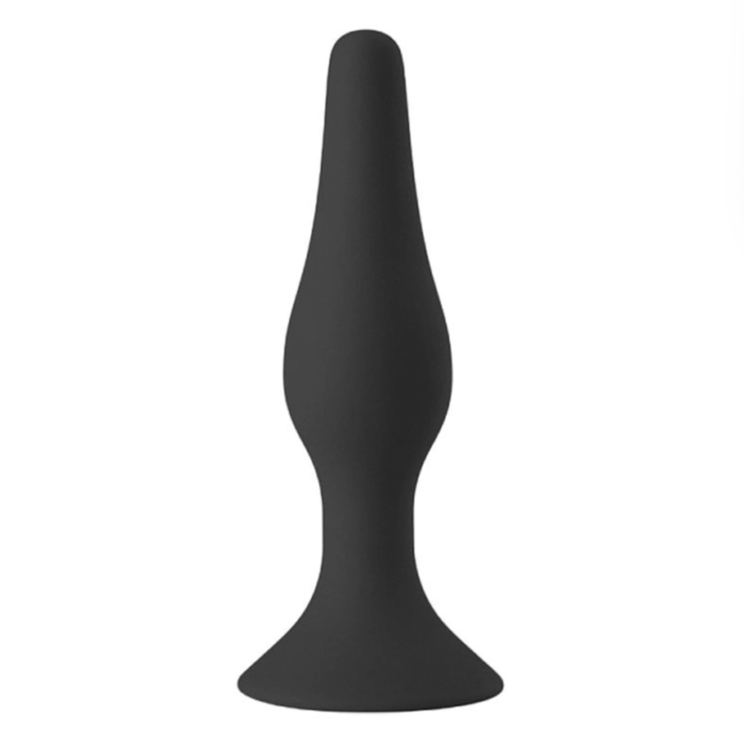 Sexy Import Cônico em Silicone com Ventosa Preto - Plug Anal