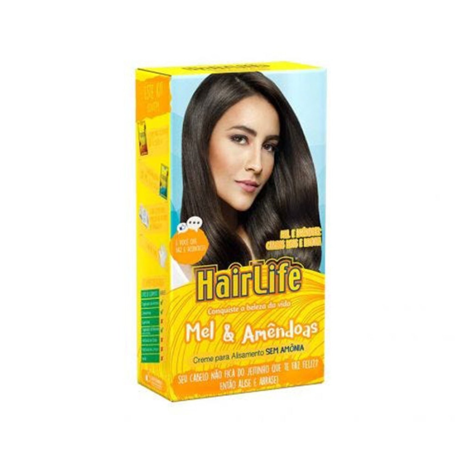 Embelleze HairLife Mel & Amêndoas Sem Amônia - Creme para Alisamento 80g