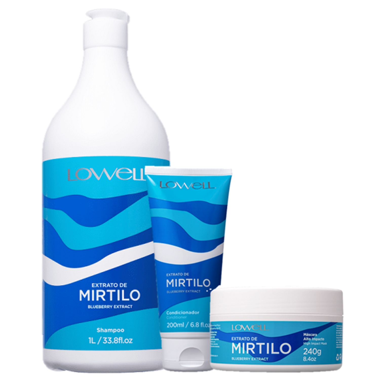 Kit Lowell Extrato de Mirtilo Essencial Trio (3 Produtos)