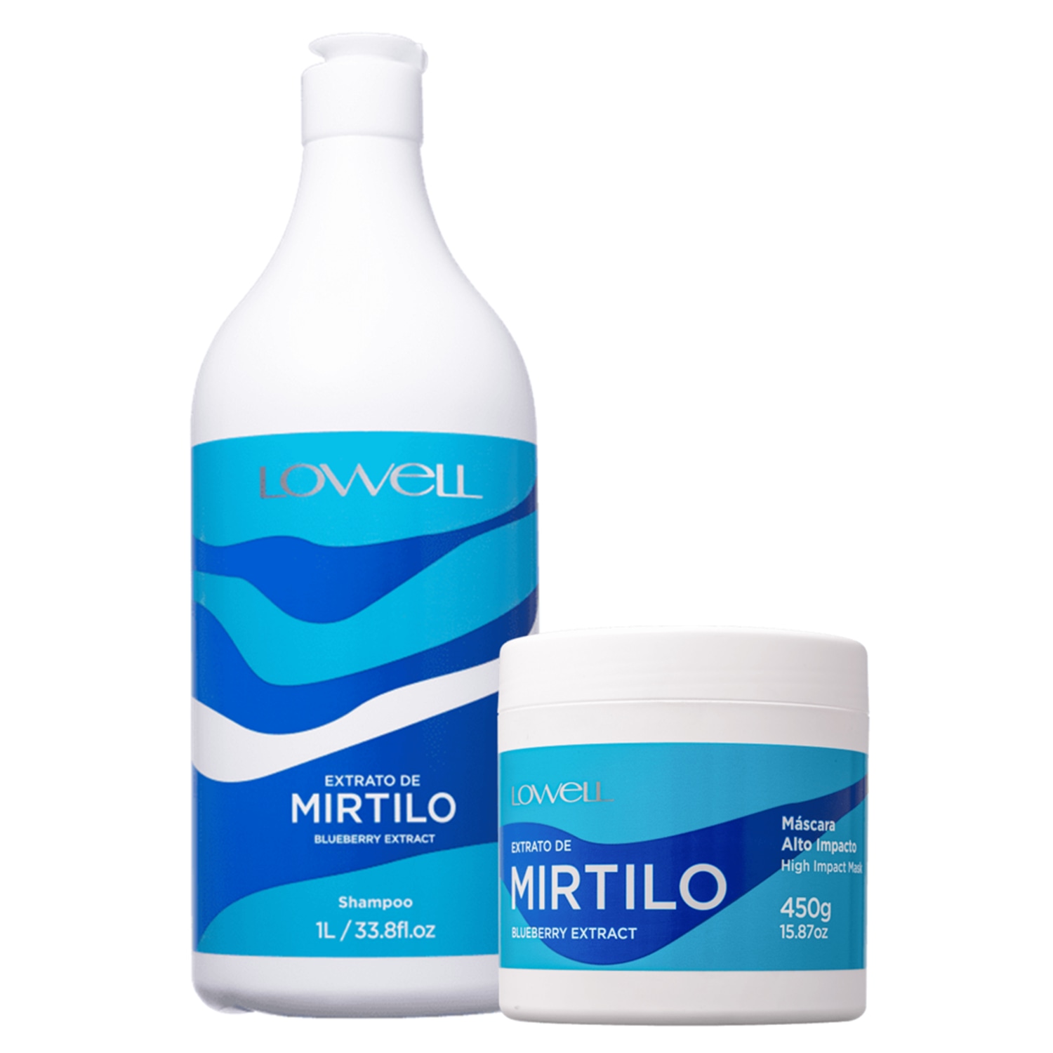 Kit Lowell Extrato de Mirtilo Tratamento Salão Duo (2 Produtos)