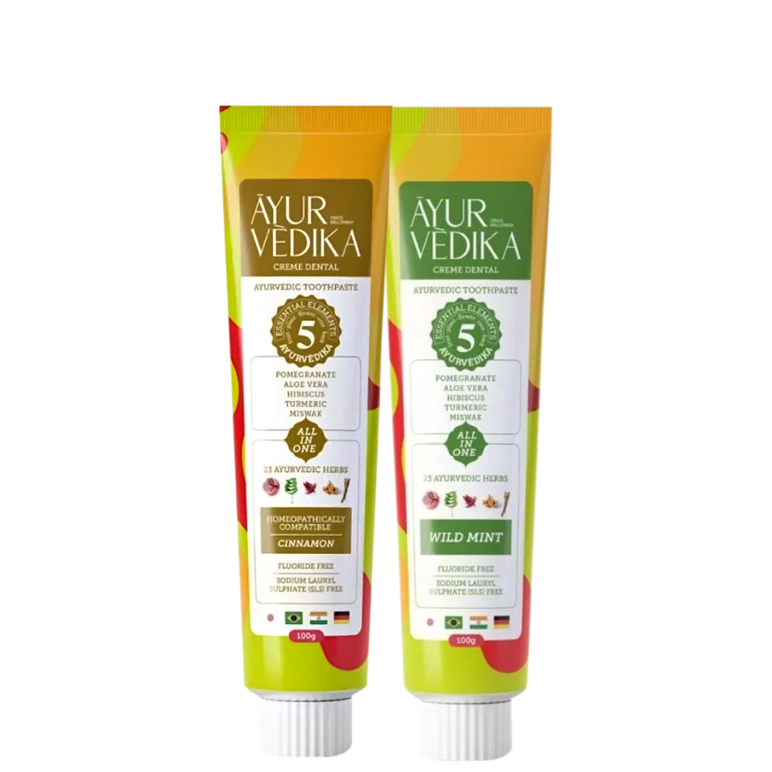 Kit Ayurvédika Ayurvédico Wild Mint Cinnamon - Creme Dental (2 Produtos)