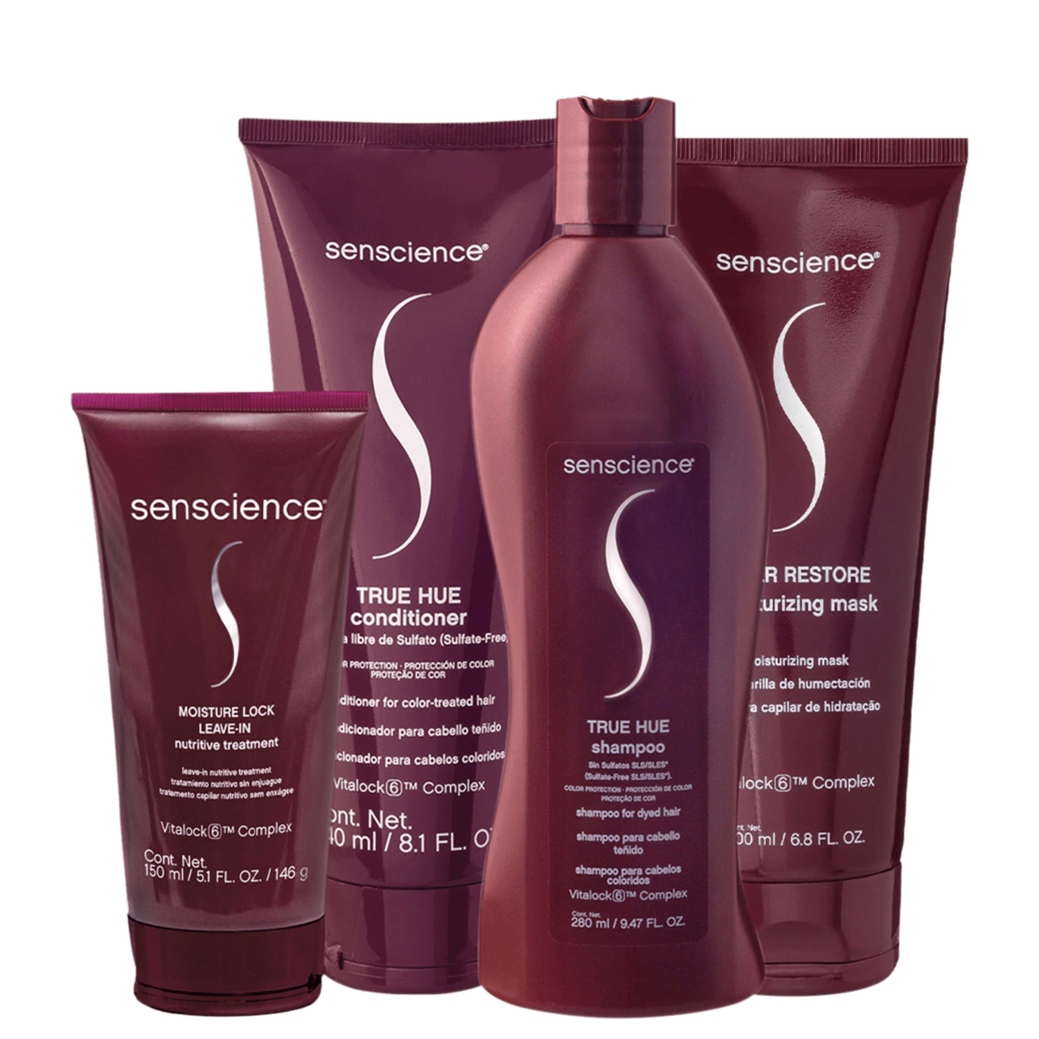 Kit Senscience True Hue Inner Moisture Care (4 Produtos)