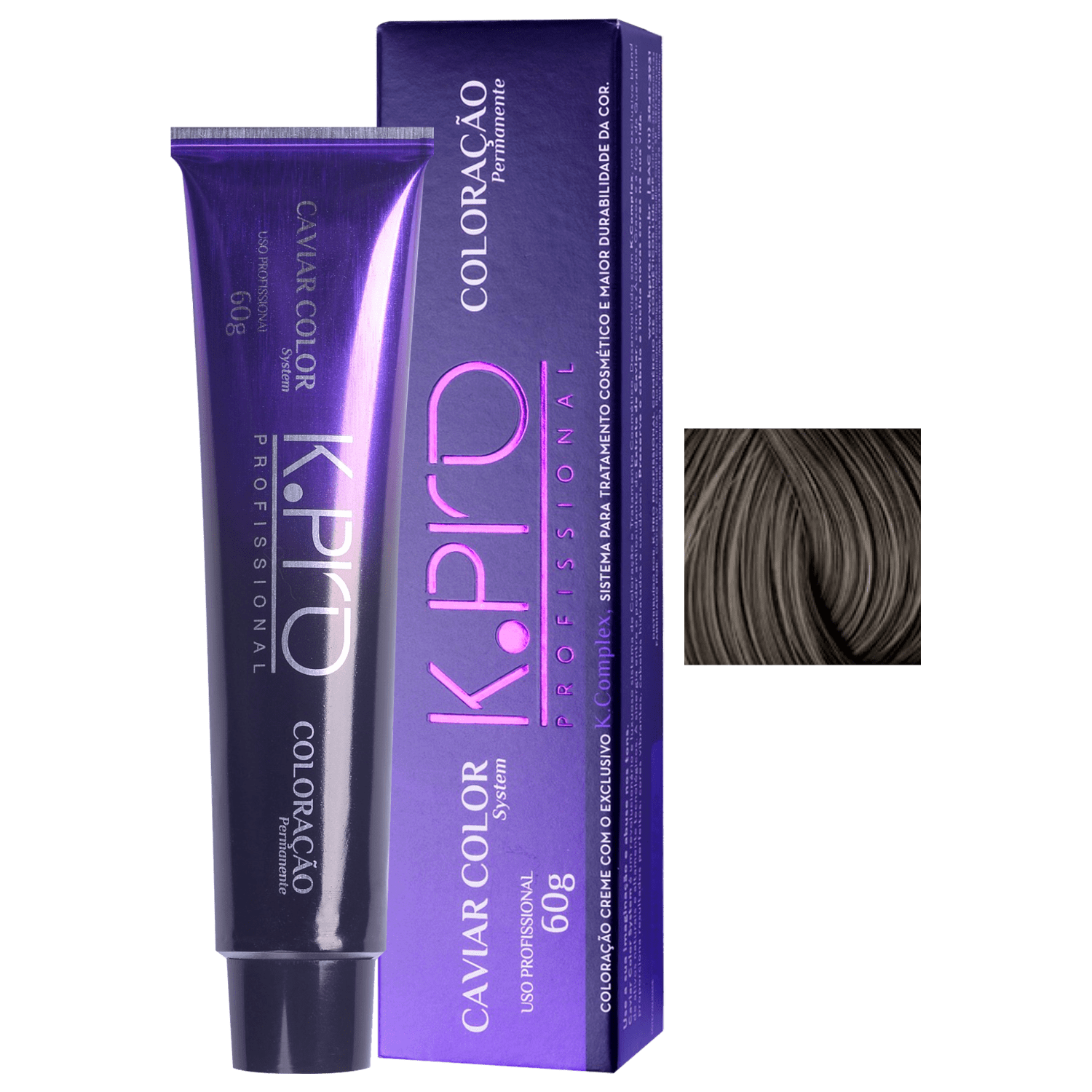 K.Pro Caviar Color 5.1 Castanho Claro Acinzentado - Coloração 60g