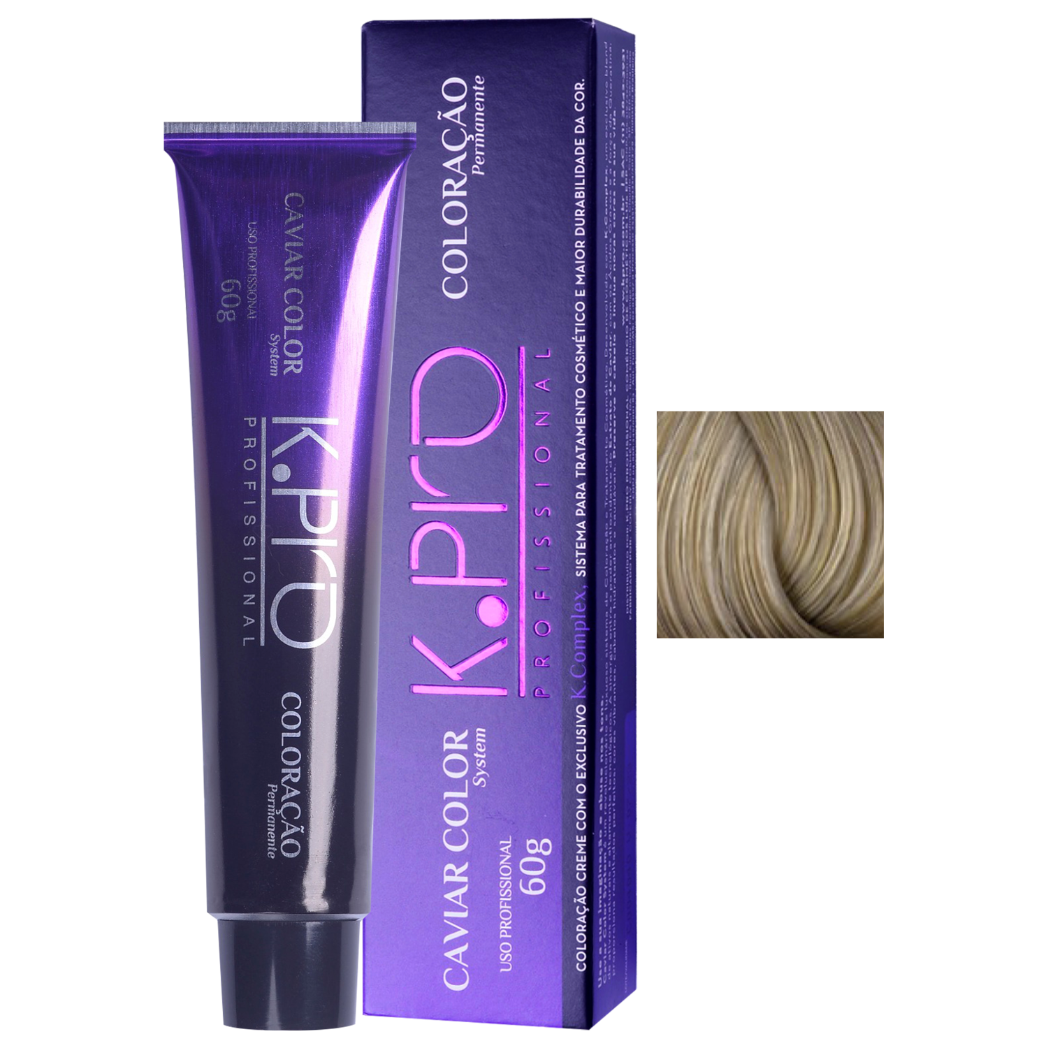K.Pro Caviar Color 9.1 Louro Muito Claro Acinzentado - Coloração 60g