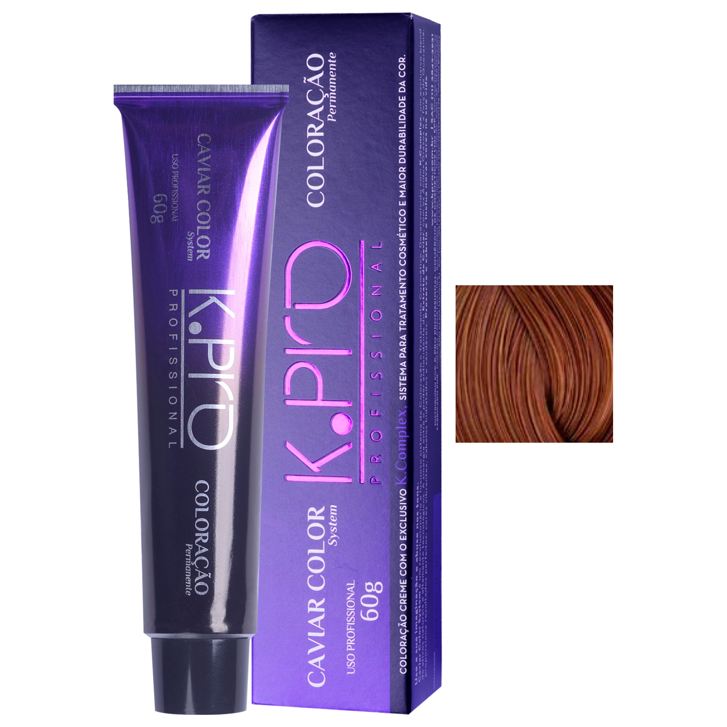K.Pro Caviar Color 7.4 Louro Médio Acobreado - Coloração 60g