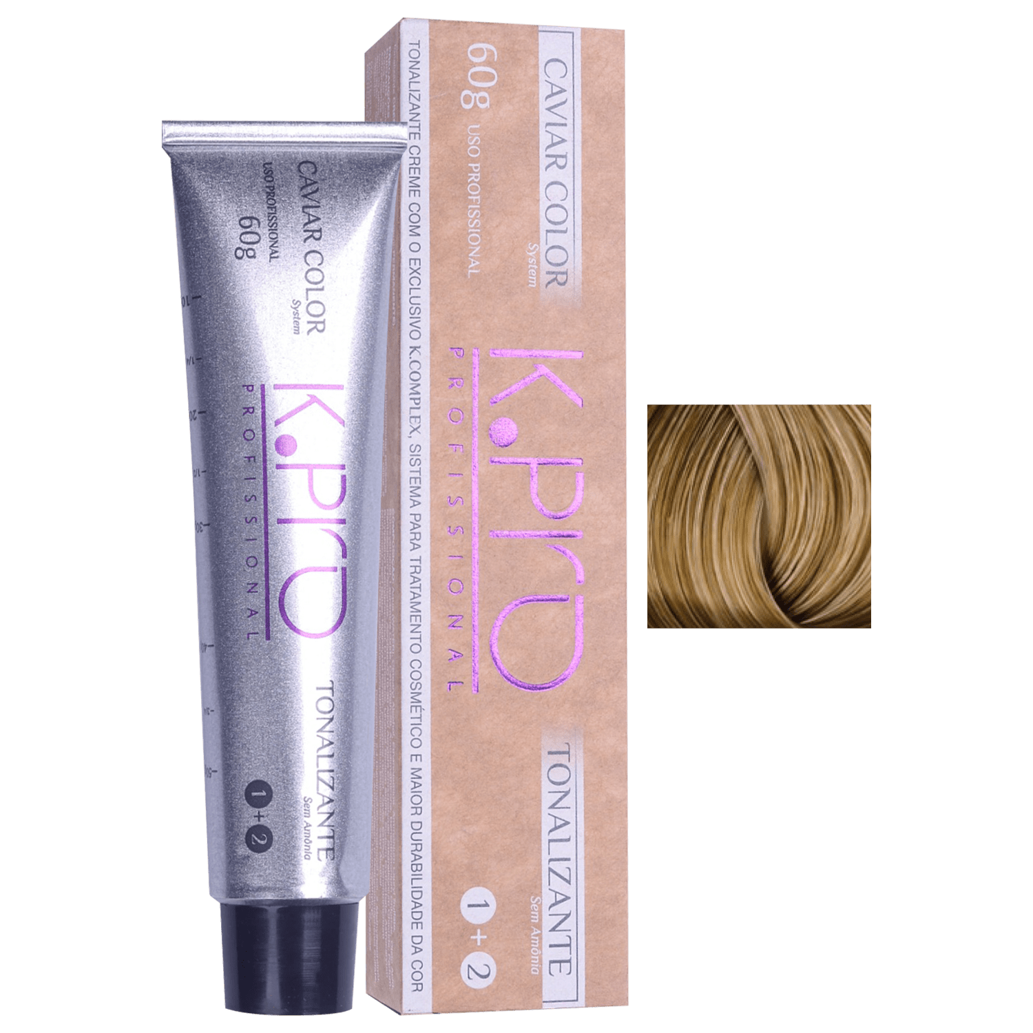 K.Pro Caviar Color 7.0 Louro Médio Natural - Coloração Tonalizante 60g