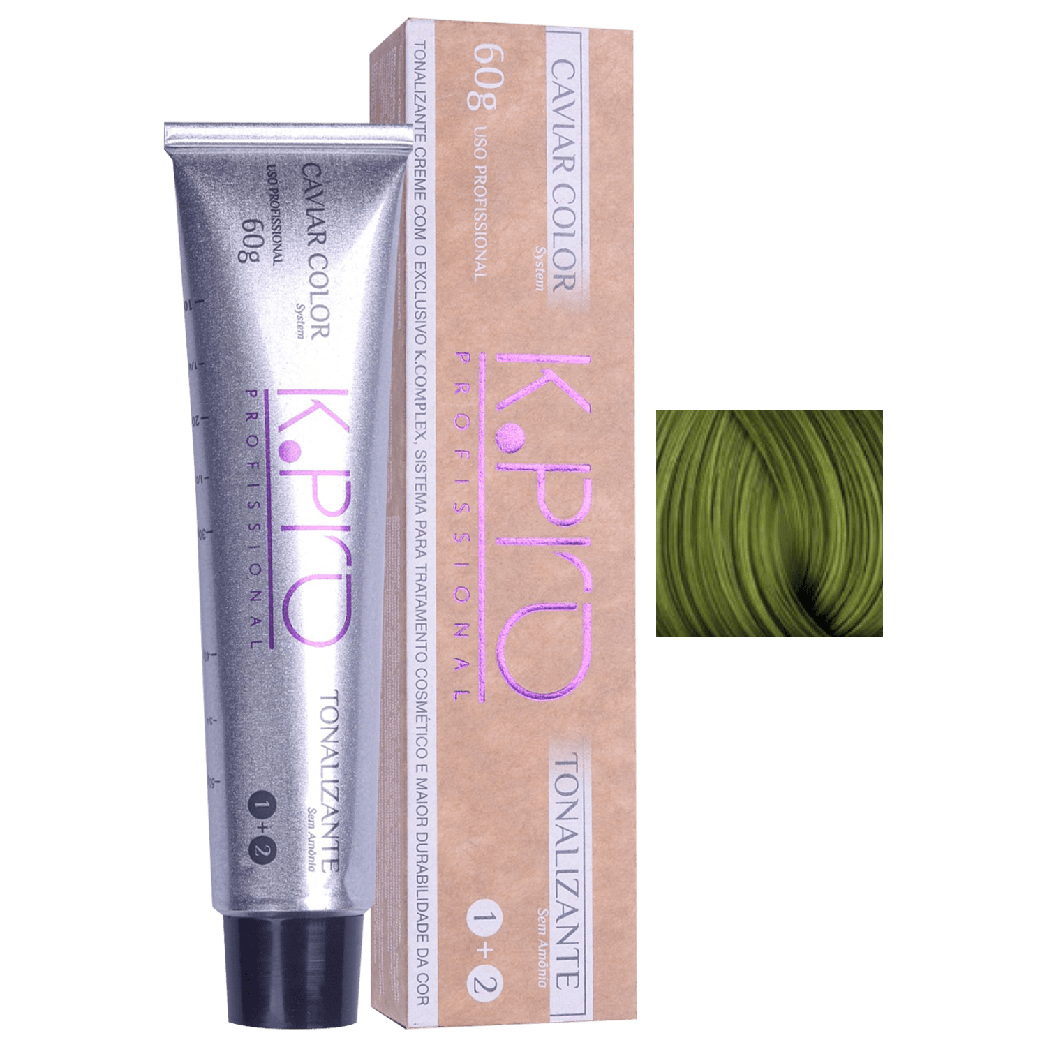 K.Pro Caviar Color 0.22 Corretor Verde Soft - Coloração Tonalizante 60g