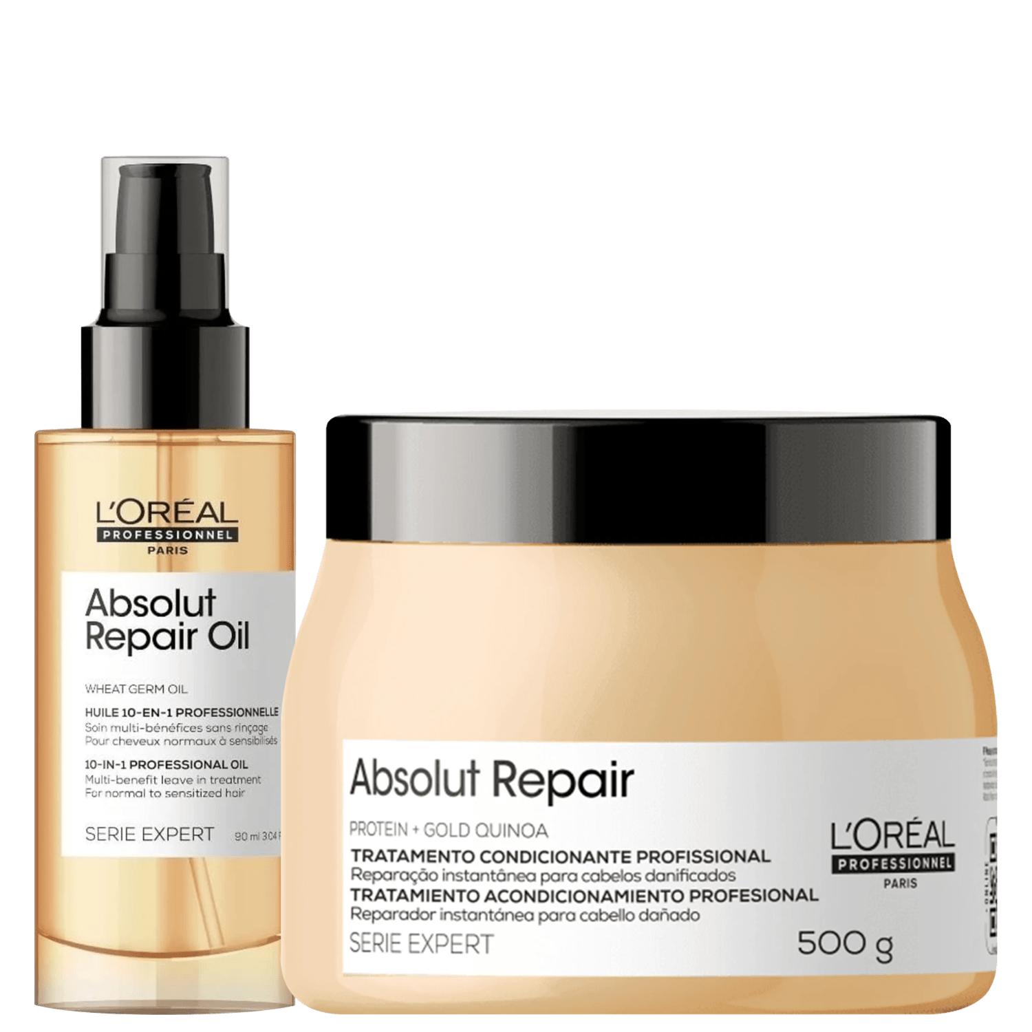 Kit L'Oréal Professionnel Absolut Repair Tratamento 10 em 1 Salão (2 Produtos)