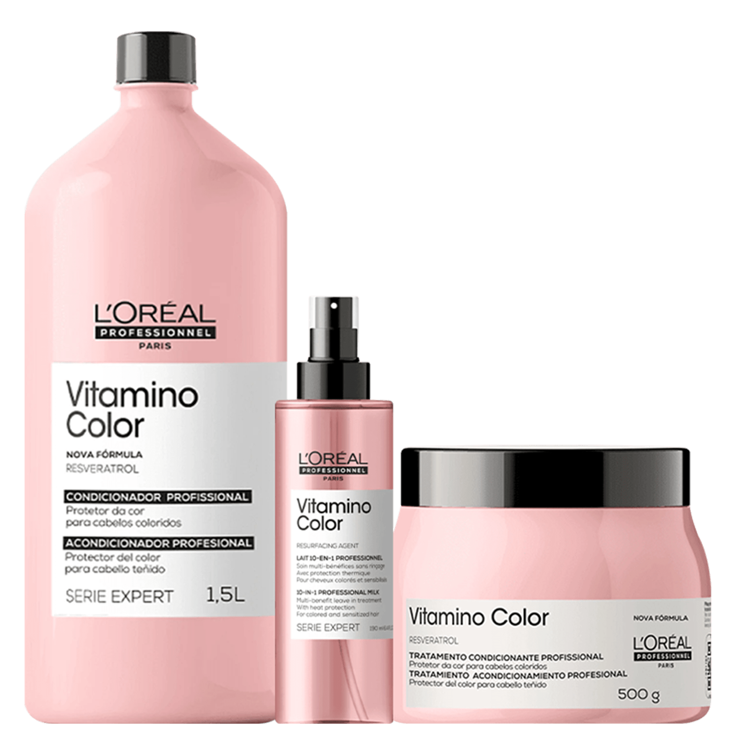 Kit L'Oréal Professionnel Vitamino Color Trio Condicionante Salão (3 Produtos)
