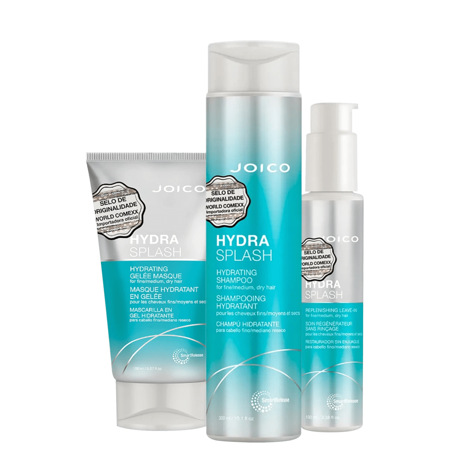 Kit Joico Hydra Splash Shampoo Máscara Leave-in (3 produtos)