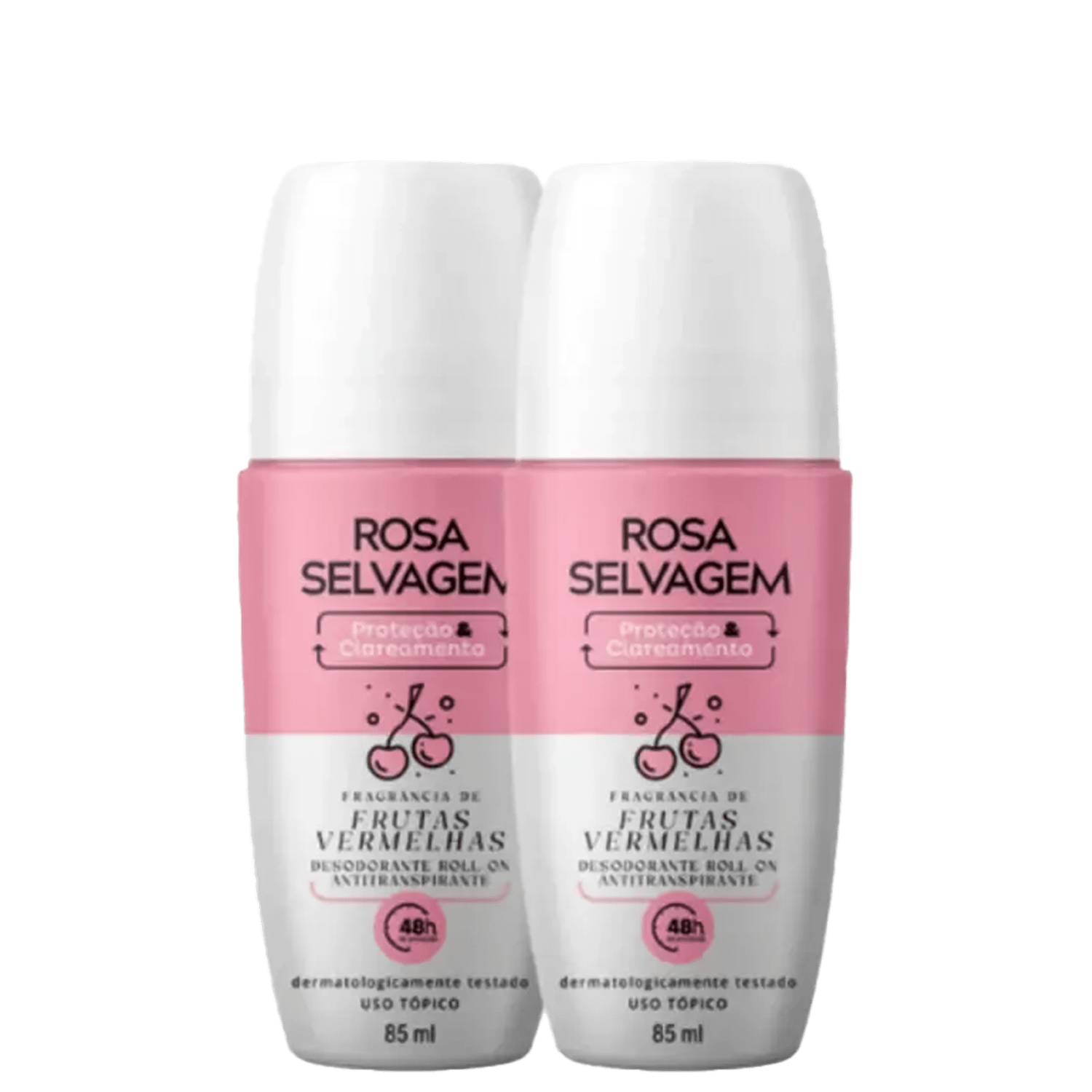 Kit Rosa Selvagem Proteção Frutas Vermelhas - Desodorante Roll-On Antitranspirante (2 Unidades)