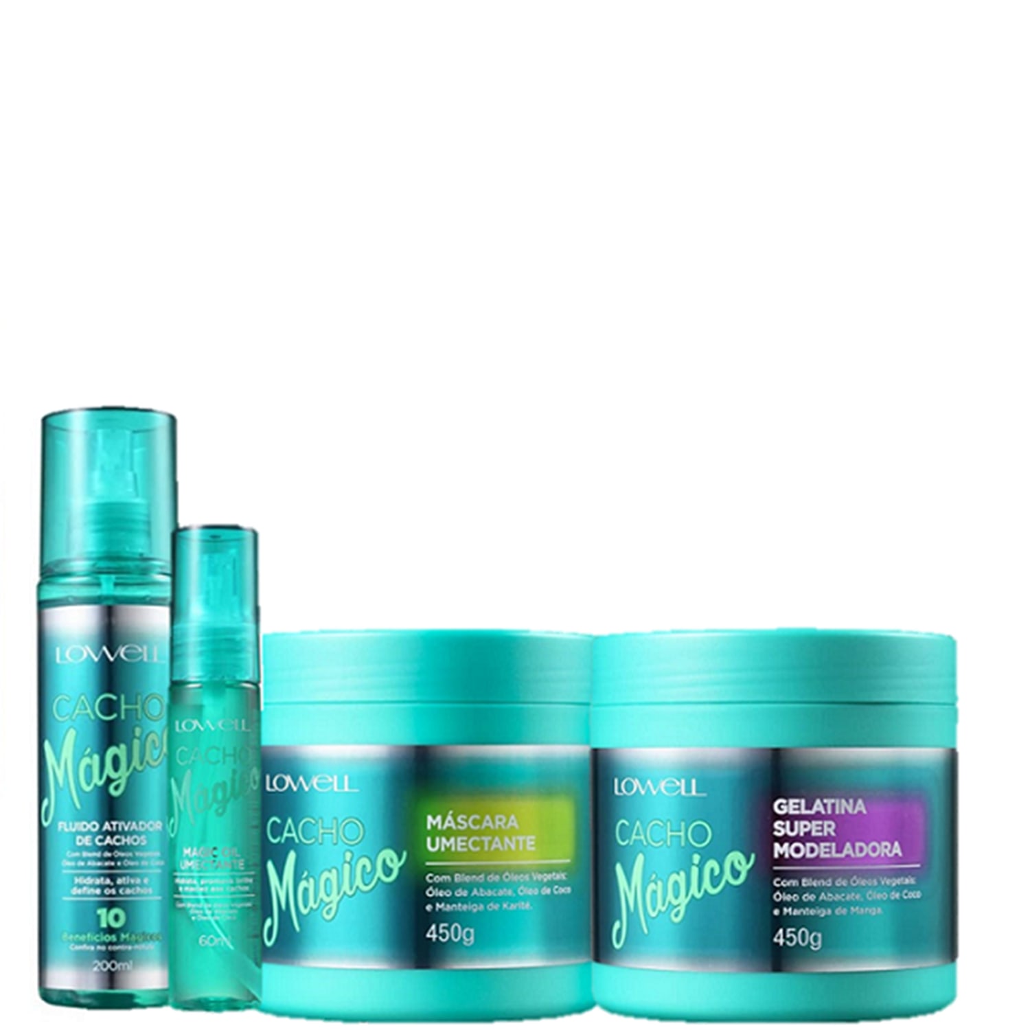 Kit Lowell Cacho Mágico Quarteto Modelador (4 Produtos)