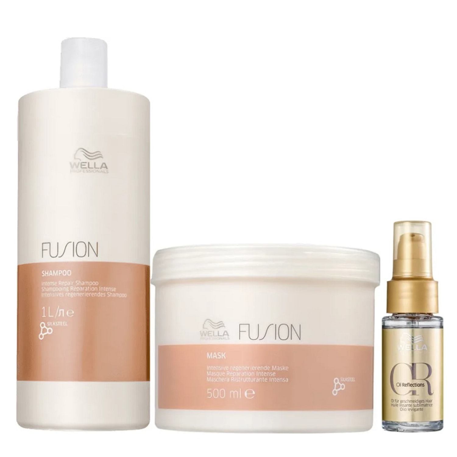 Kit Wella Professionals Fusion & Oil Reflections Super Tratamento (3 Produtos)