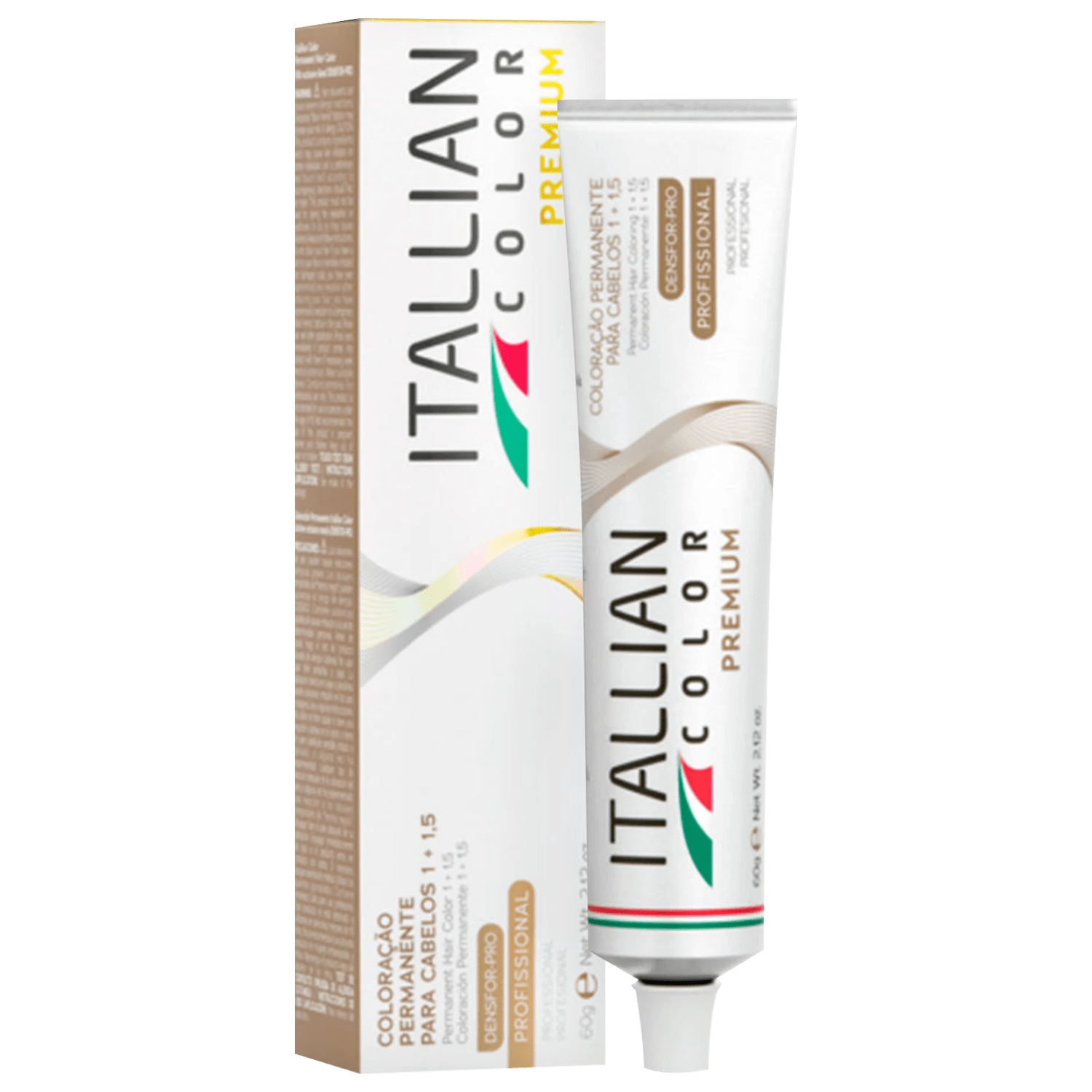 Itallian Hairtech Color Premium Louro Dourado 7.3 - Coloração Permanente 60g 