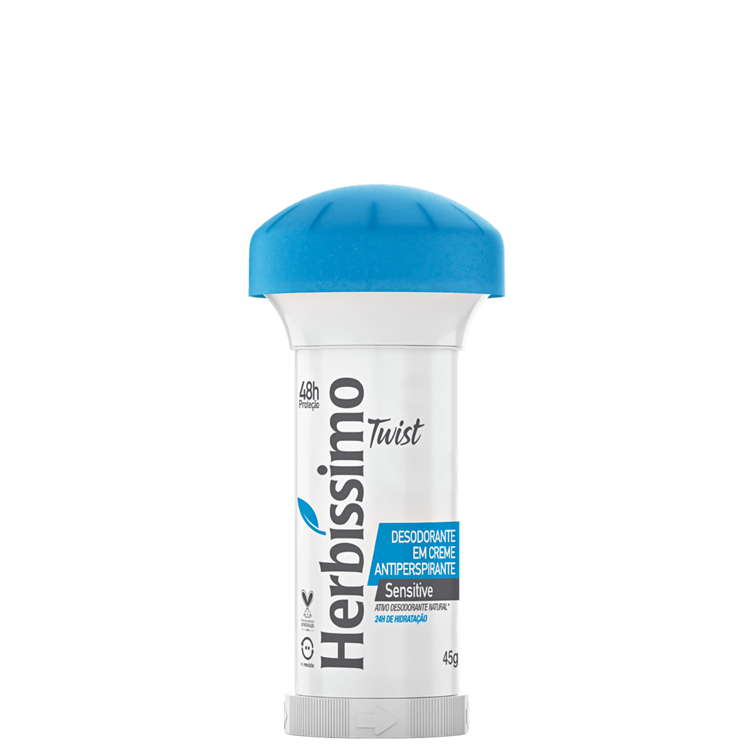 Herbíssimo Twist Sensitive - Creme Desodorante Antiperspirante 45g