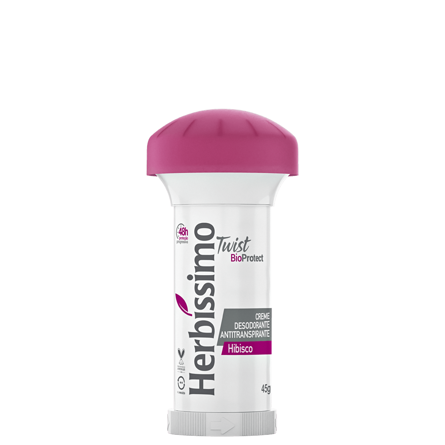 Herbíssimo Twist BioProtect Hibisco - Creme Desodorante Antitranspirante 45g