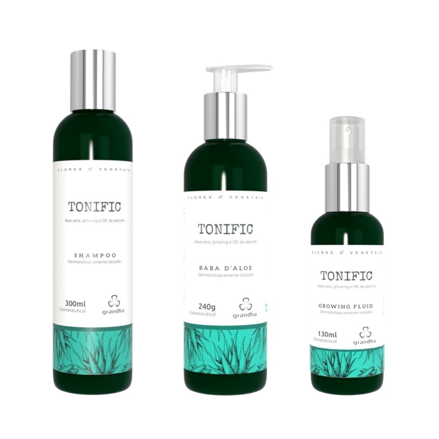 Kit Grandha Flores e Vegetais Tonific (3 Produtos)