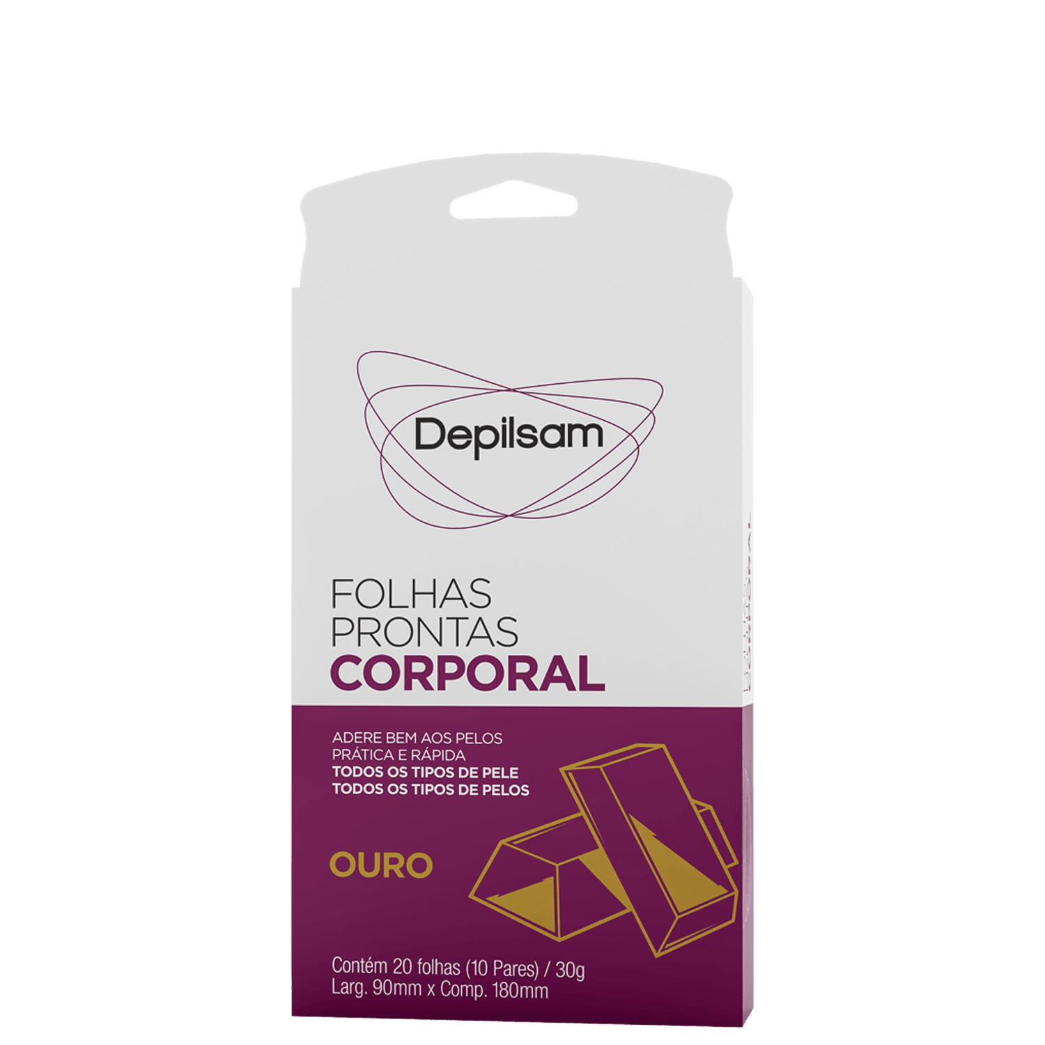 Depilsam Ouro - Folhas Depilatórias Corporais (20 Unidades)