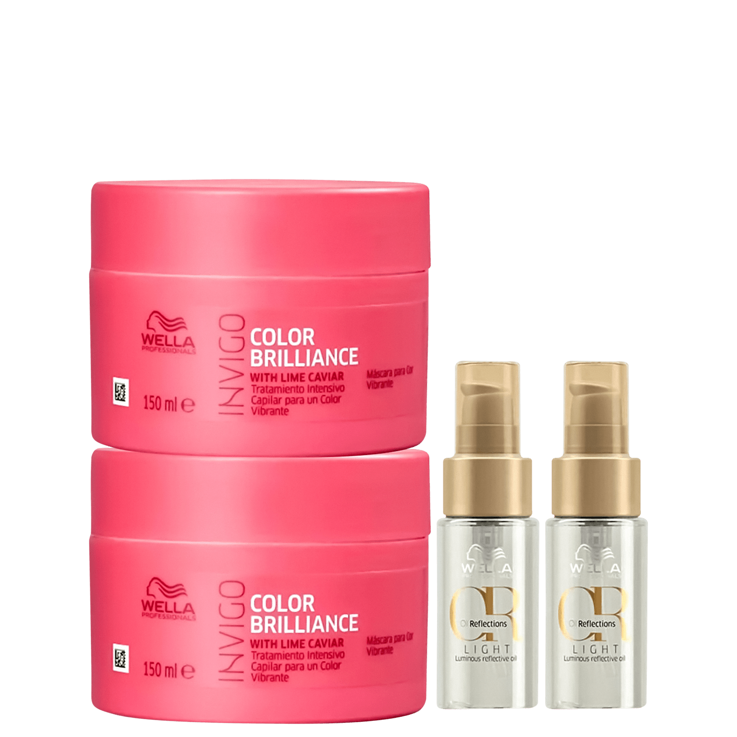 Kit Wella Professionals Invigo Color Brilliance Oil Reflections Light Care (4 Produtos)
