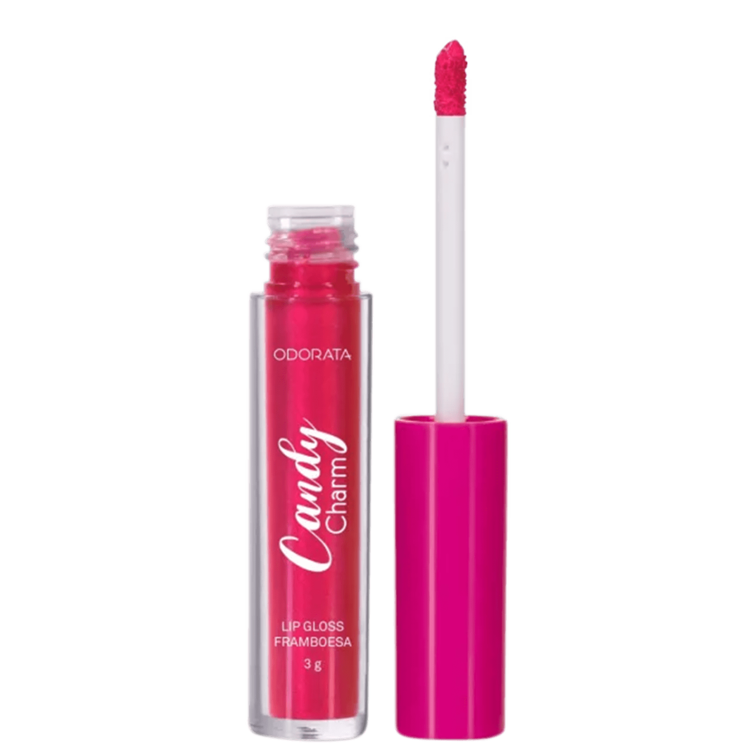 Gloss Labial De Framboesa Não Pegajoso Livre de Parabenos 3g Candy Charm Odorata REF 2696