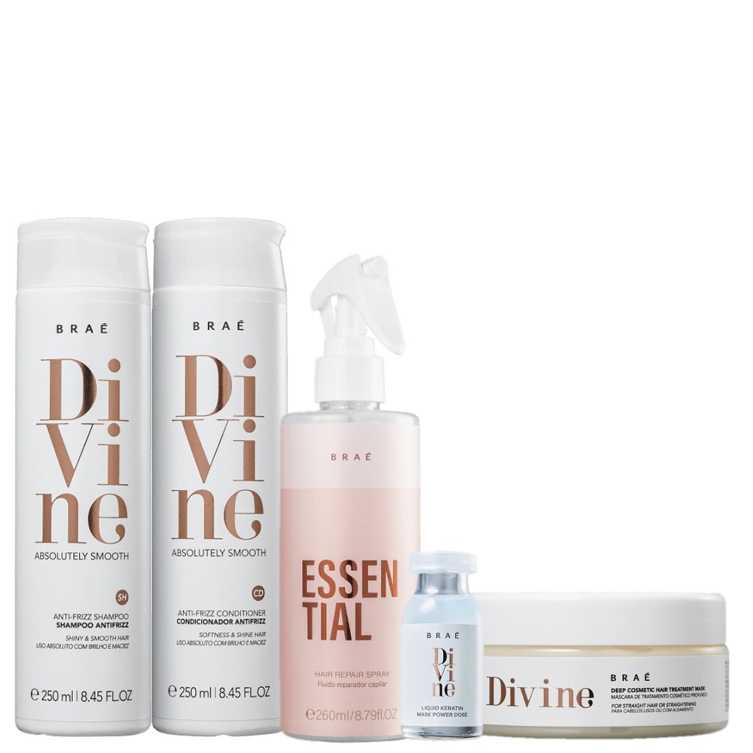 Kit Braé Divine Essential Power Dose (5 Produtos)