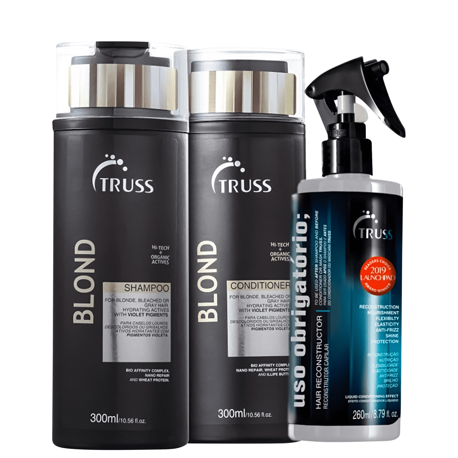 Kit TRUSS Blond Antifrizz Cabelos Loiros (3 Produtos)