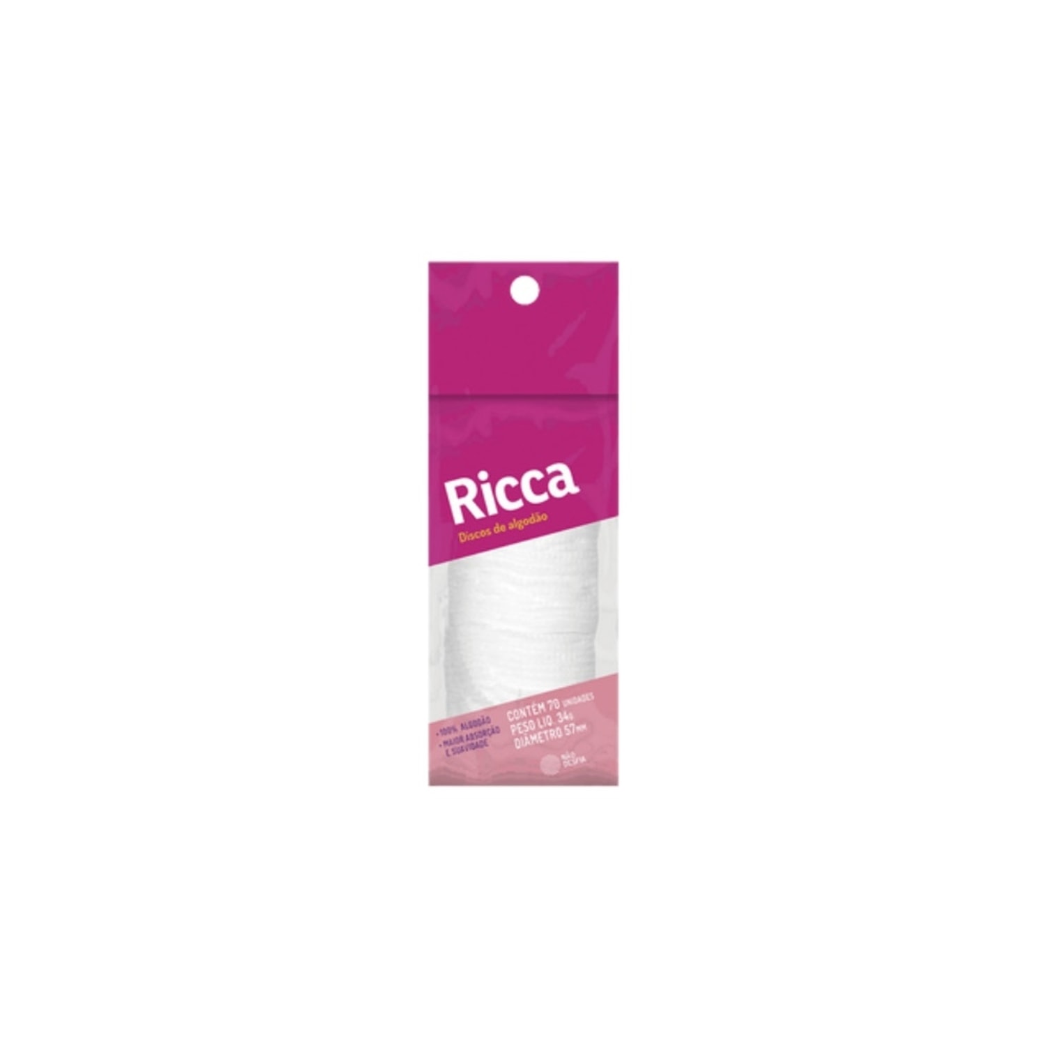 Ricca - Discos de Algodão (70 Unidades)