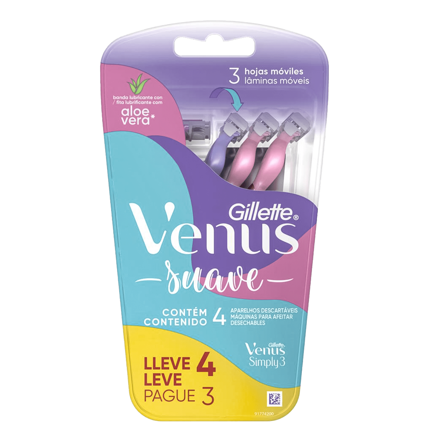 Gillette Venus Suave - Aparelho Depilatório (4 Unidades)