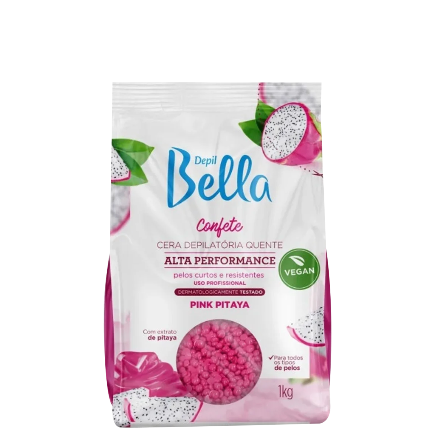 Depil Bella Confete Pink Pitaya - Cera Depilatória Quente 1kg