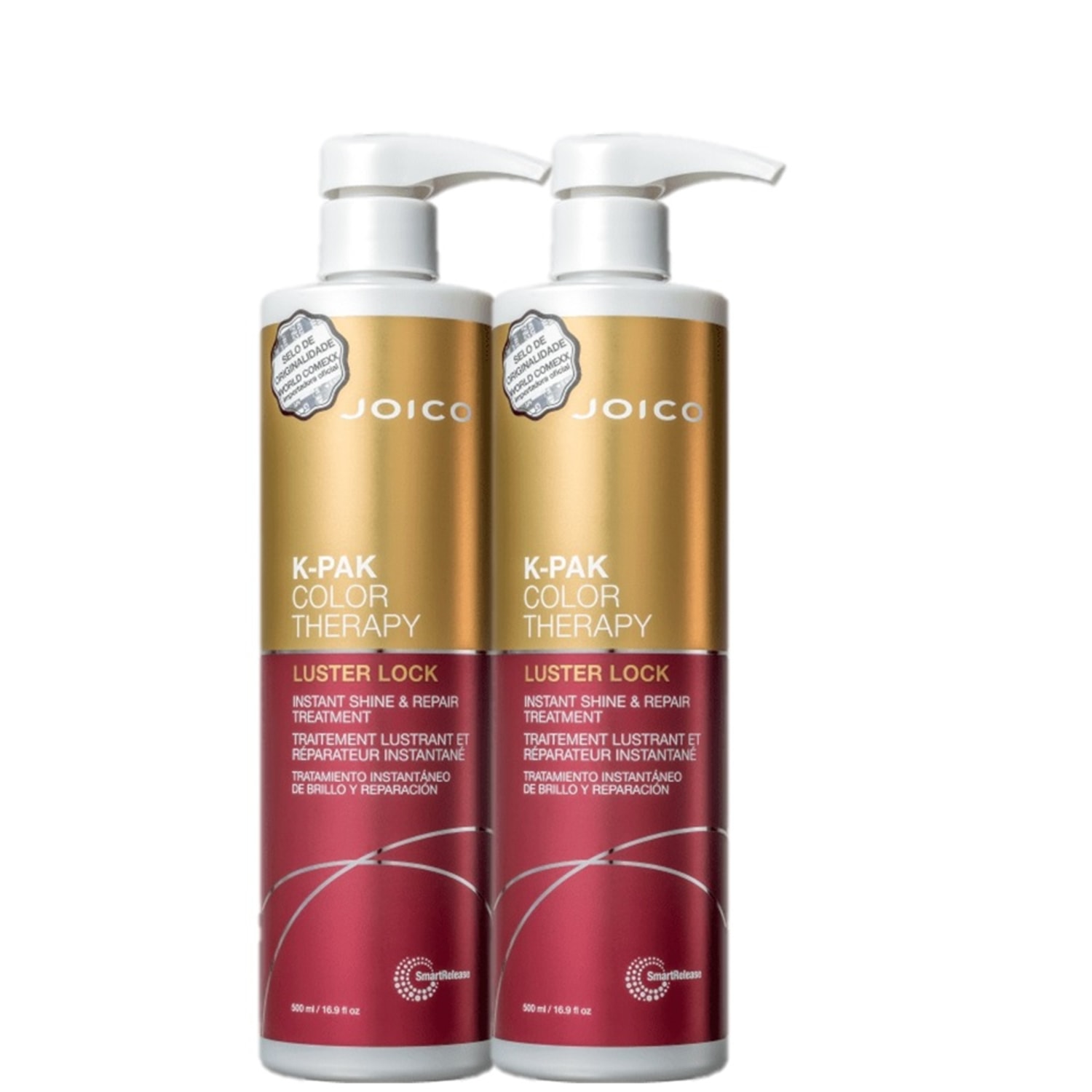 Kit Joico K-PAK Color Therapy Luster Lock Smart Release - Máscara Capilar 2x500ml
