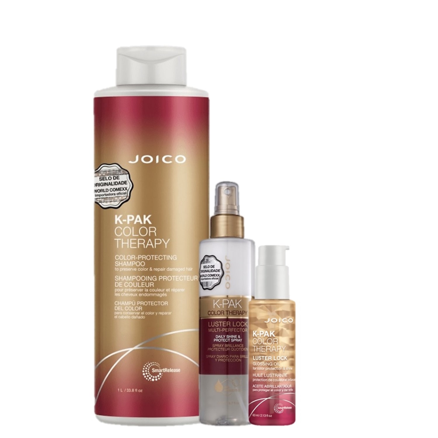 Kit Joico K-PAK Color Therapy Combate ao Frizz e Finalização Perfeita (3 Produtos)