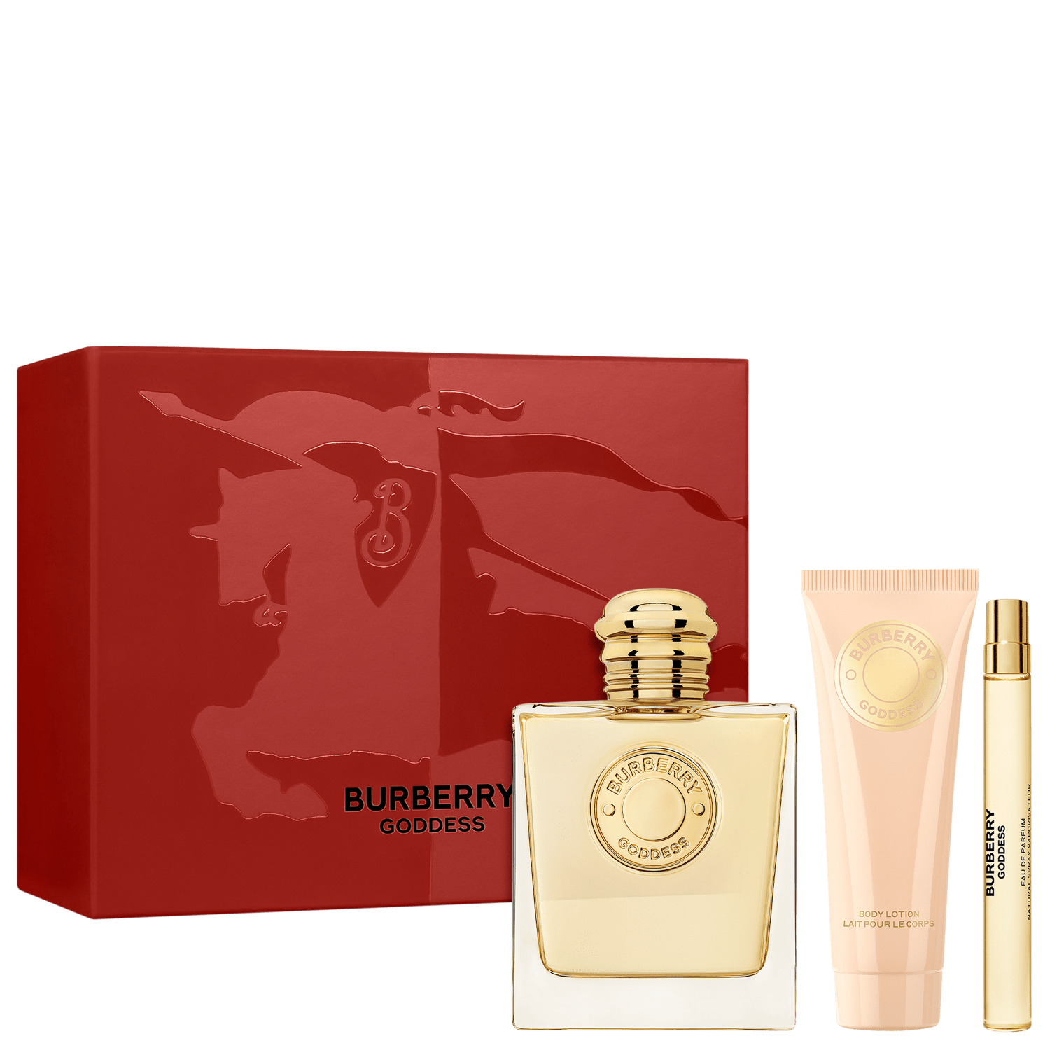 Conjunto Goddess Burberry Feminino - Eau de Parfum 100ml + Body Lotion 75ml + Travel Size 10ml