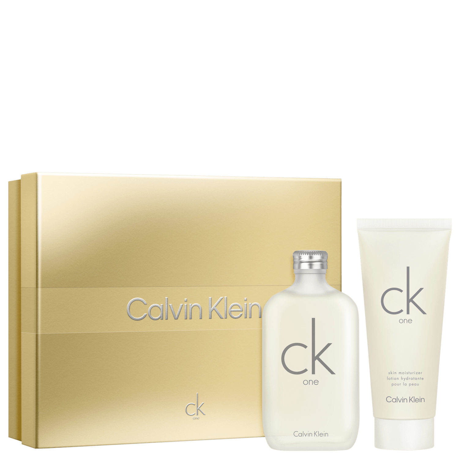Conjunto One Calvin Klein Unissex - Perfume Eau de Toilette 200ml + Body Lotion 200ml