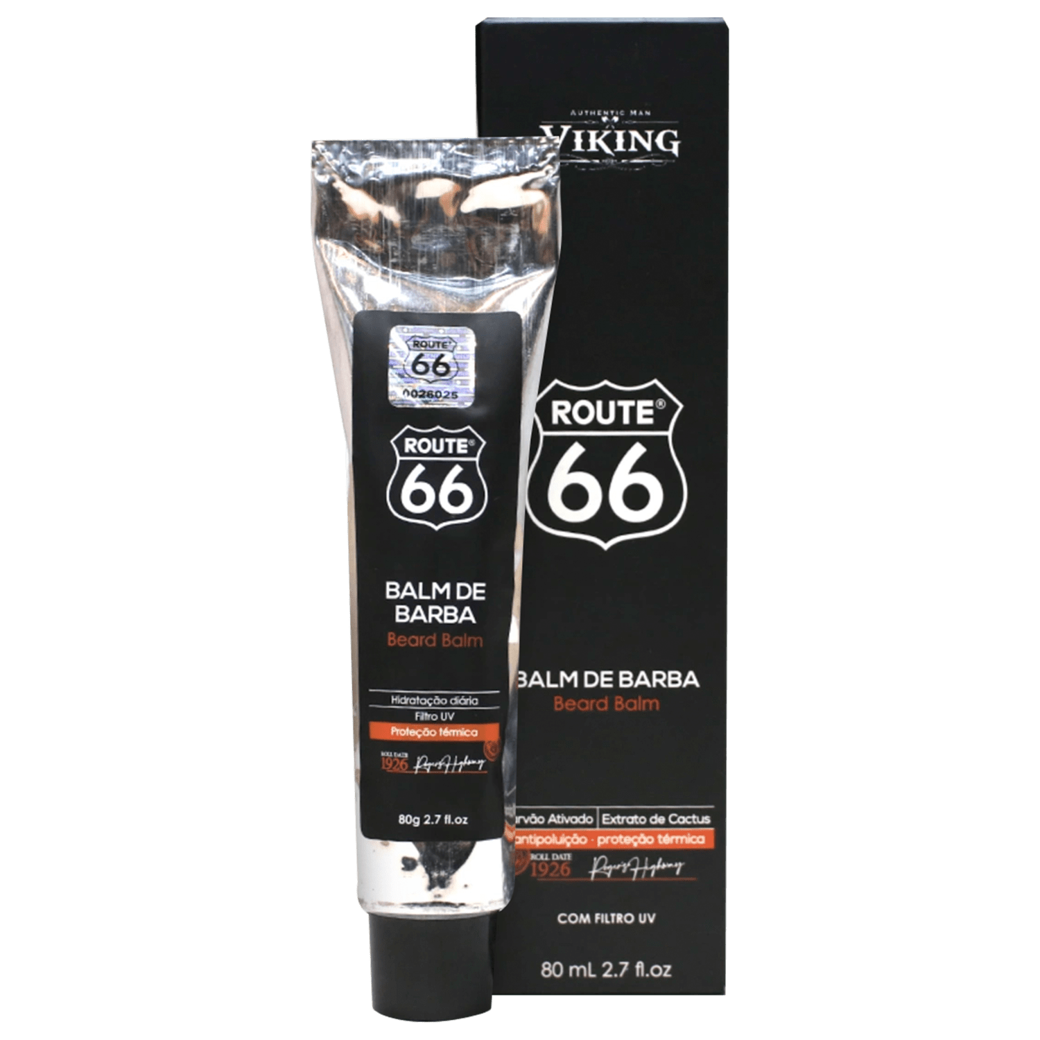 Viking Route 66 Carvão Ativado - Balm de Barba 80g